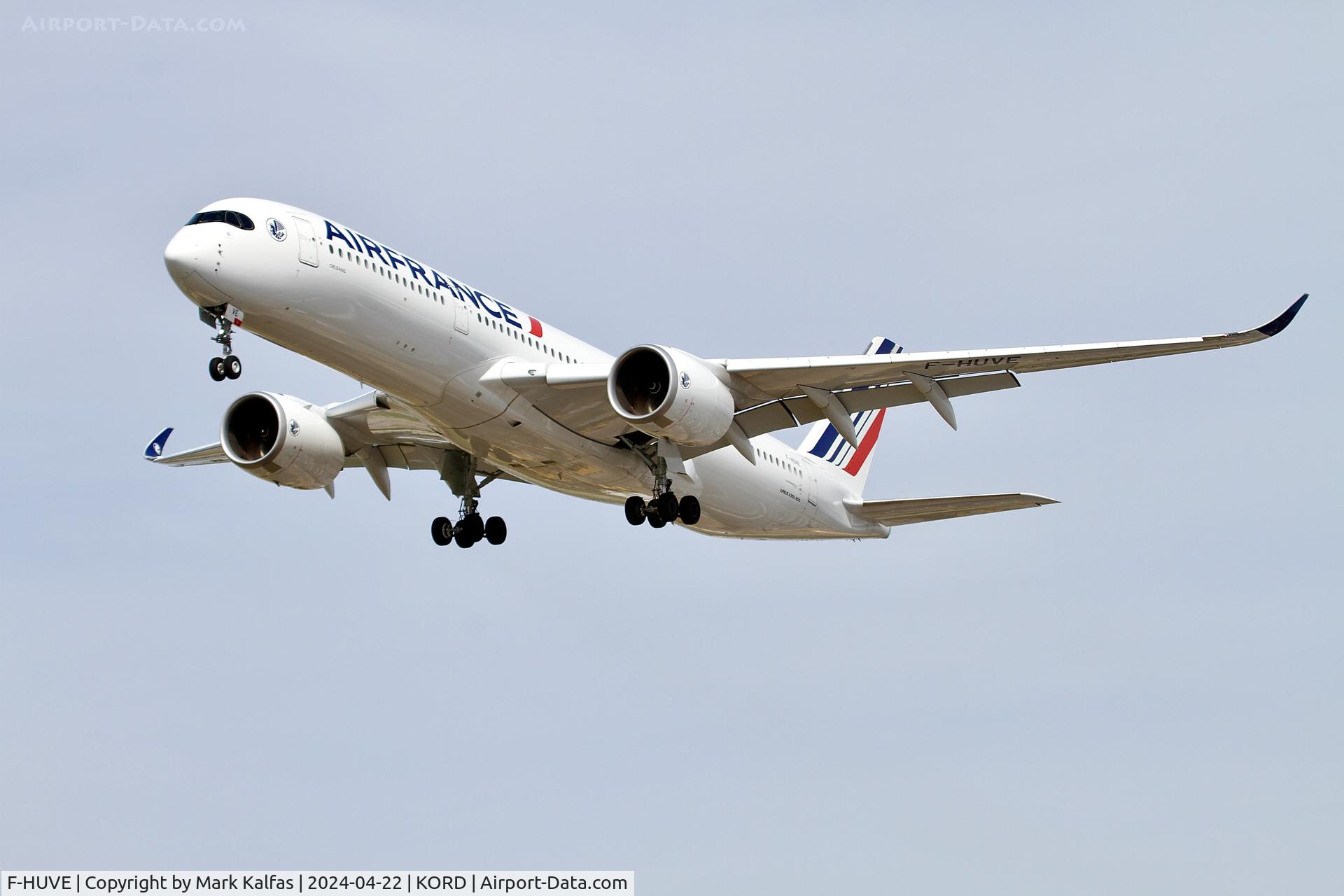 F-HUVE, 2023 Airbus A350-941 C/N 0633, A359 Air France Airbus A350-941 F-HUVE arriving on 28C KORD