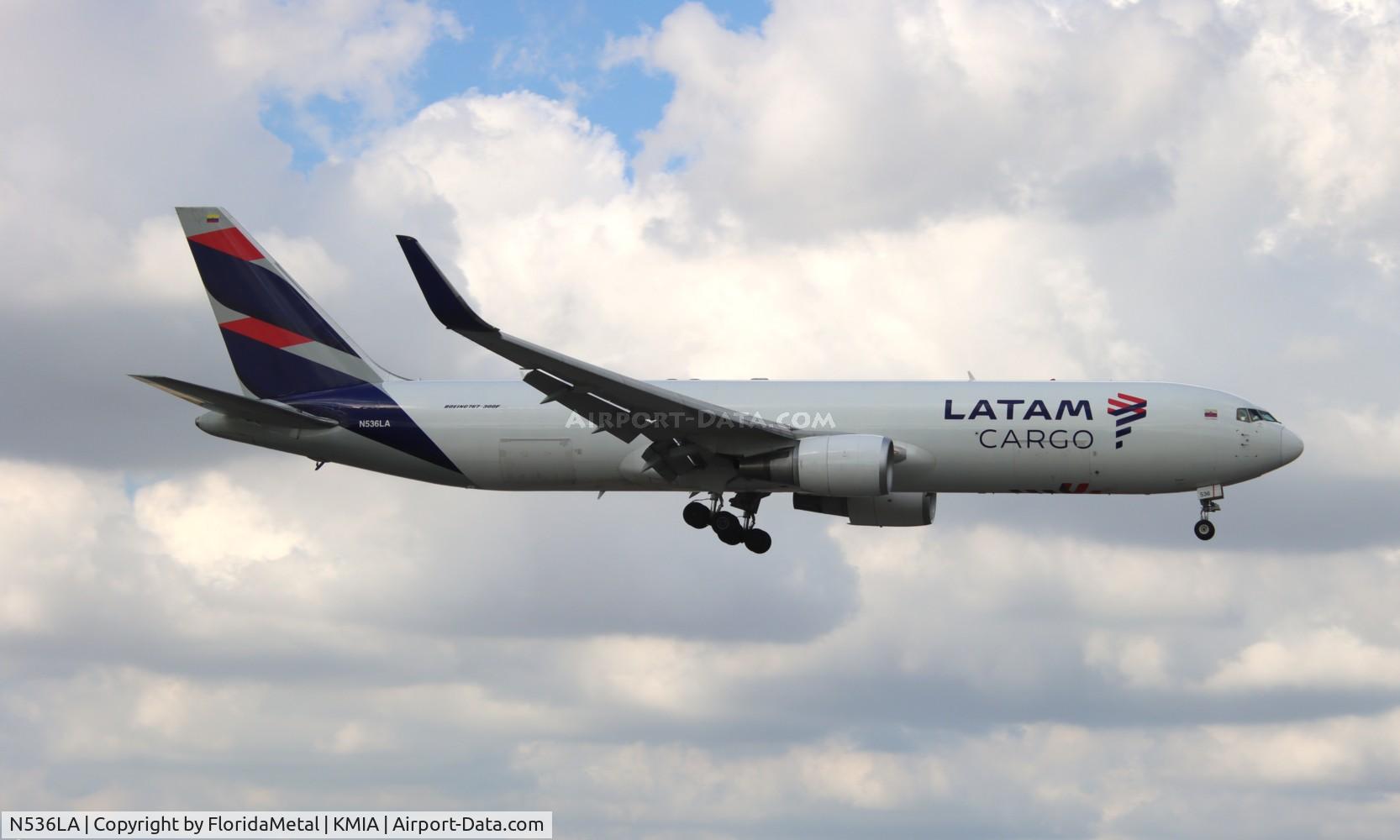N536LA, 2001 Boeing 767-316F C/N 32573, LATAM Cargo 767-300F zx sjo, mroc-mia
