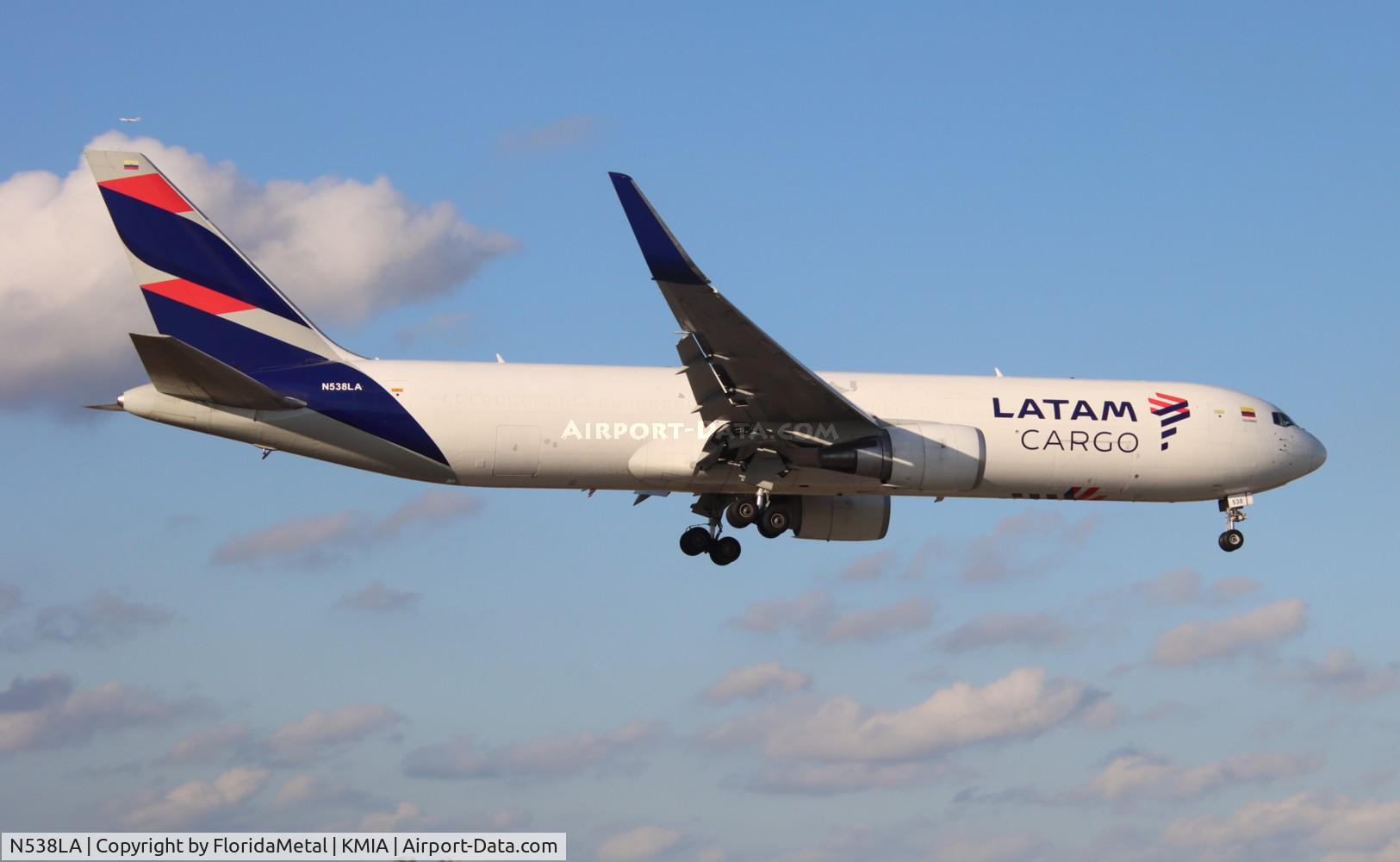 N538LA, 2006 Boeing 767-316F C/N 34628, LATAM Cargo 767-300F zx uio, seqm-mia