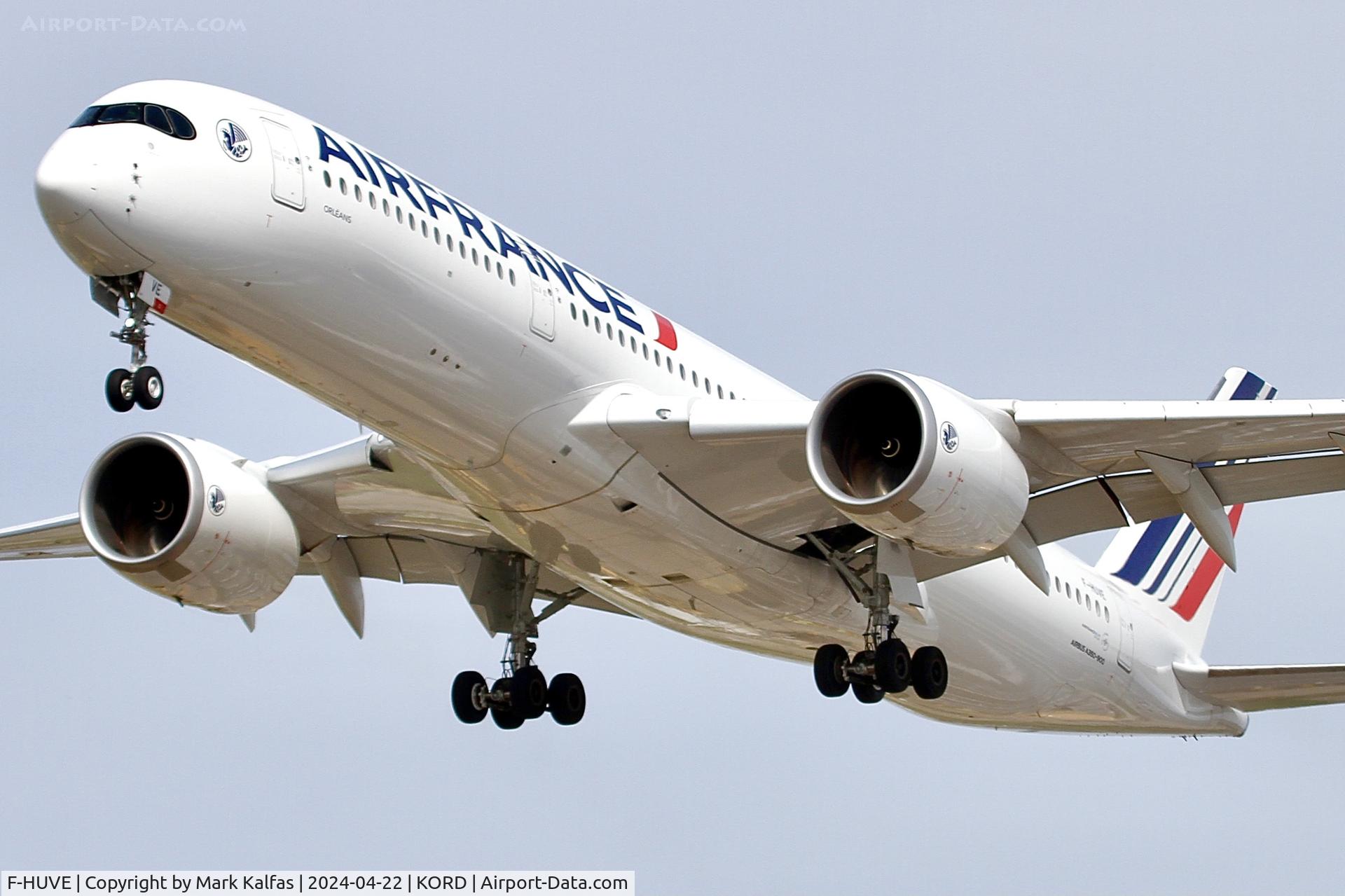 F-HUVE, 2023 Airbus A350-941 C/N 0633, A359 Air France Airbus A350-941 F-HUVE arriving on 28C KORD