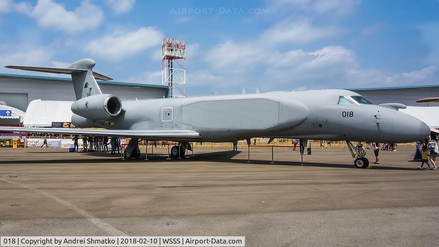 018, Gulfsteam Aerospace Gulfstream G550AEW C/N 5018, Singapore airshow.