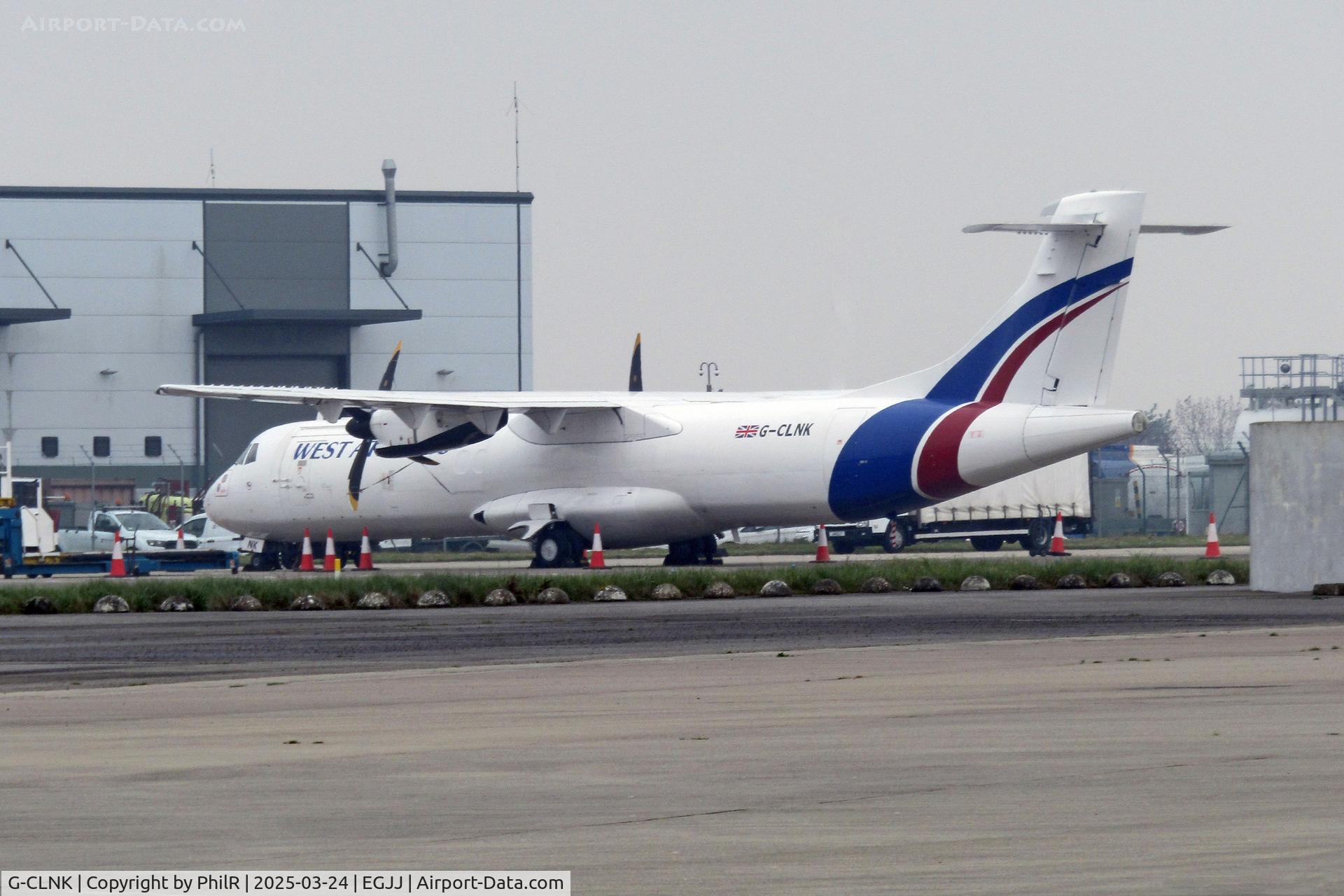 G-CLNK, 1989 ATR 72-201 C/N 147, G-CLNK 1989 ATR 72-300 West Atlantic UK Jersey Airport 