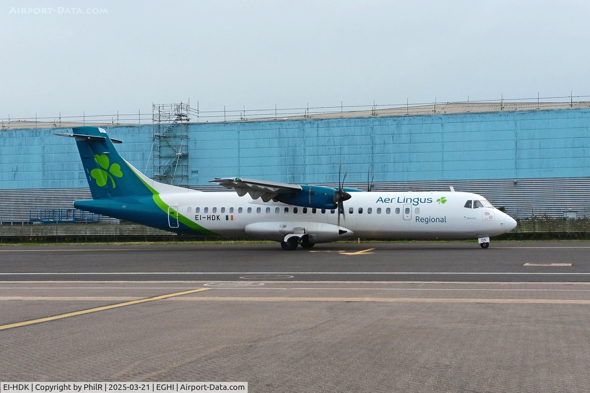EI-HDK, 2016 ATR 72-212A C/N 1334, EI-HDK 2016 Emerald Airlines (Aer Lingus Regional) Southampton Airport 