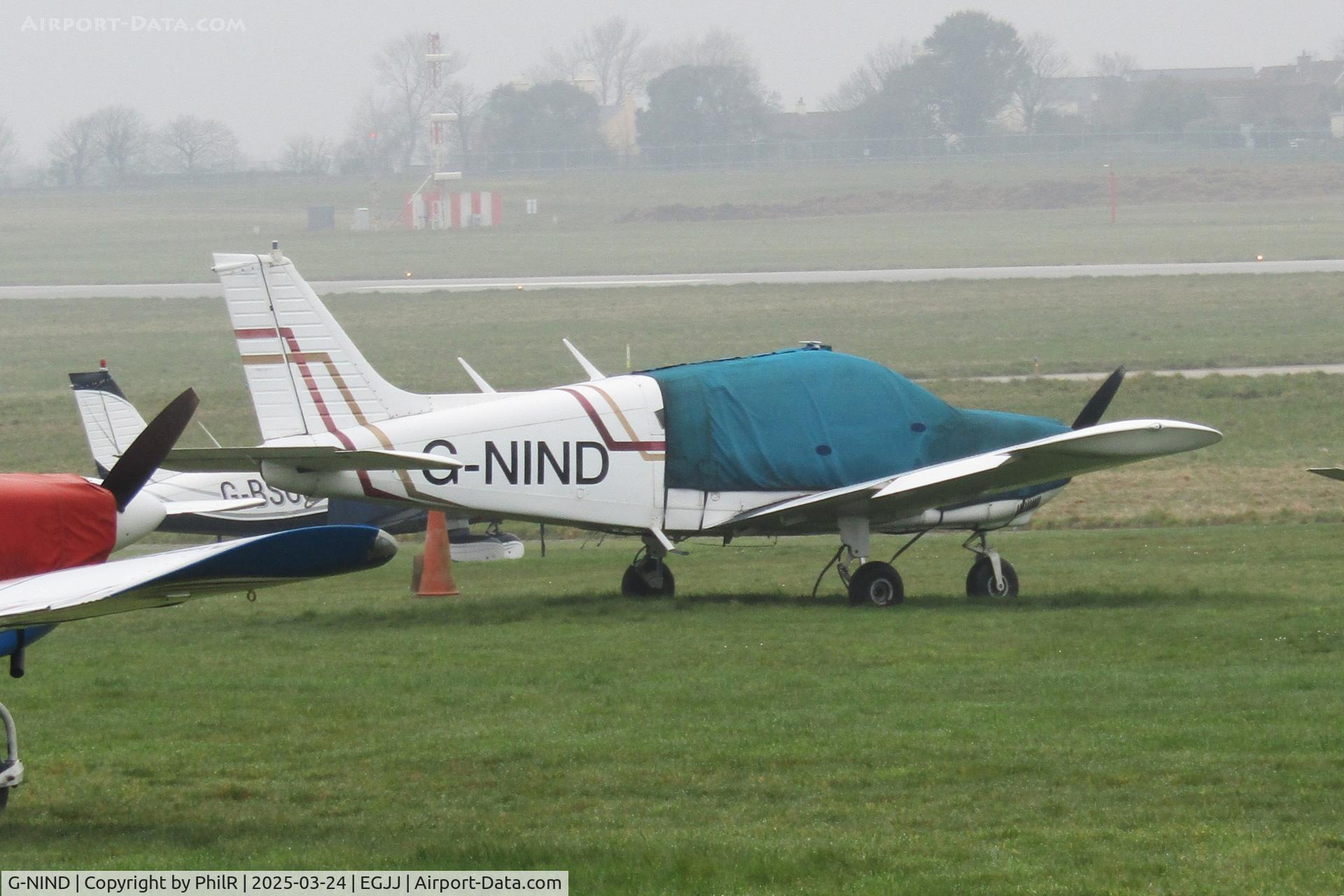 G-NIND, 1973 Piper PA-28-180 Cherokee Challenger C/N 28-7305420, G-NIND 1976 Piper PA-28-180 Cherokee Jersey Airport