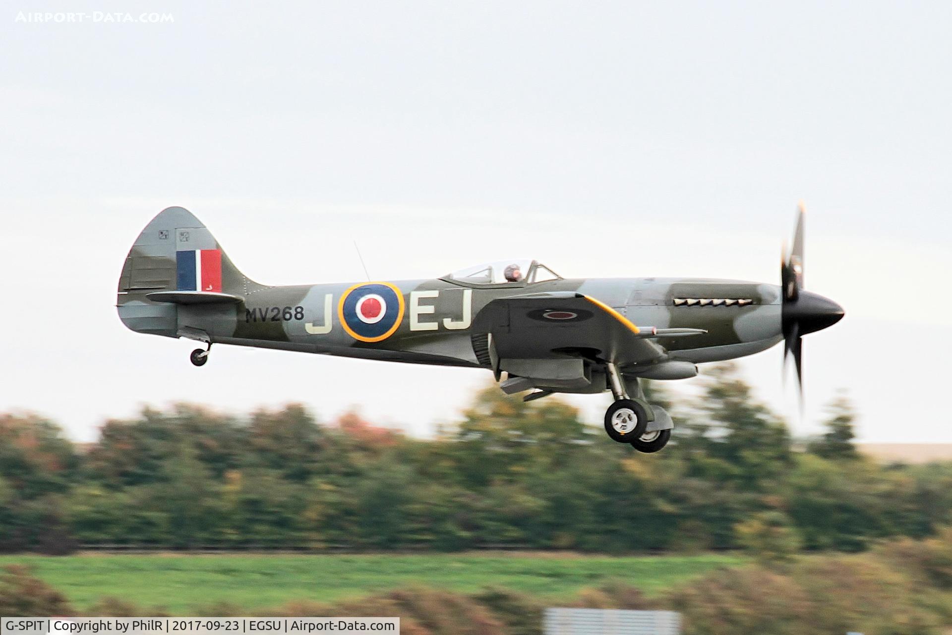 G-SPIT, 1944 Supermarine 379 Spitfire FR.XIV C/N 6S/649205, MV268 (G-SPIT MV293) 1944 VS Spitfire XIV RAF BoB Air Show Duxford