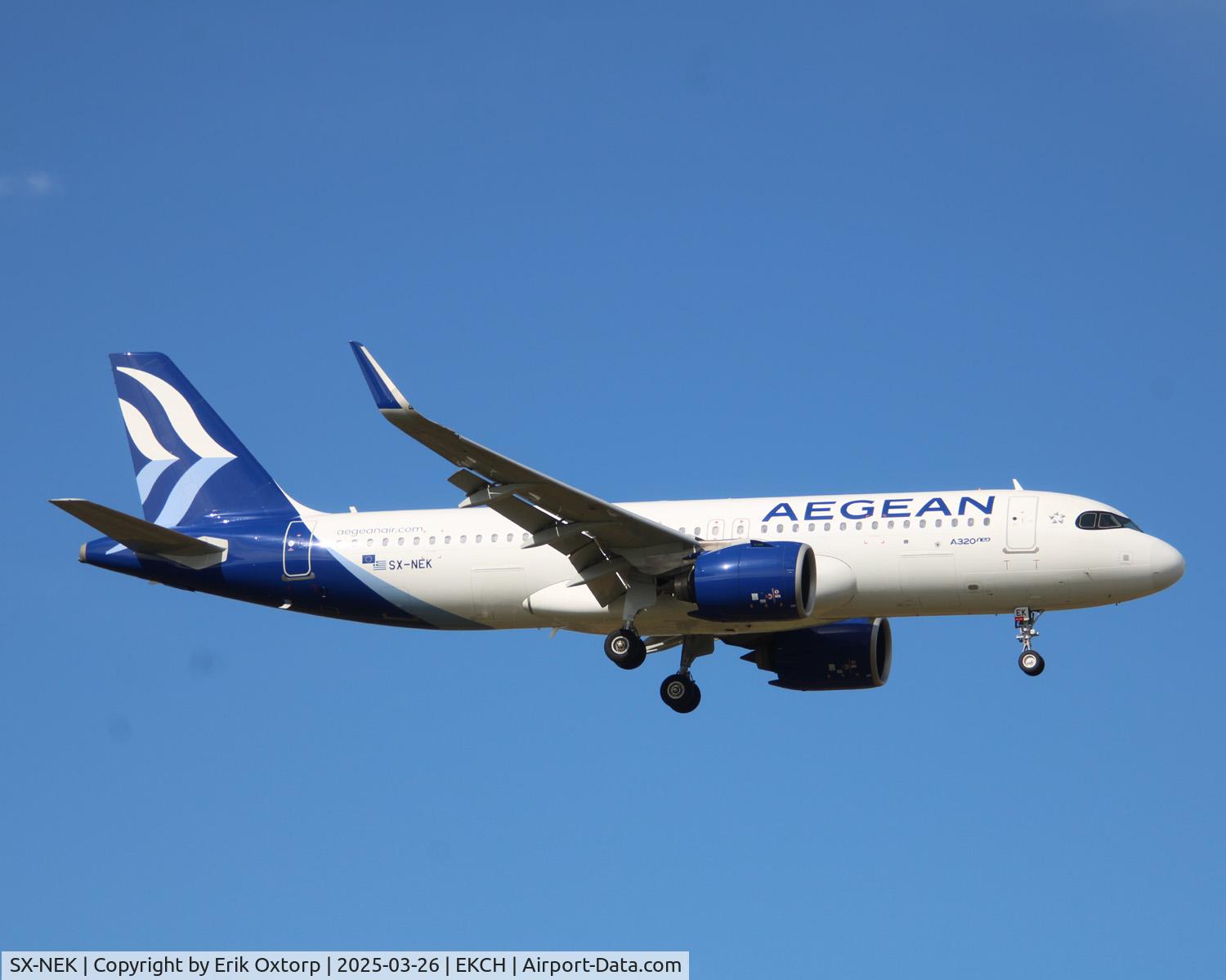 SX-NEK, 2023 Airbus A320-271N C/N 11382, SX-NEK landing rw 04L