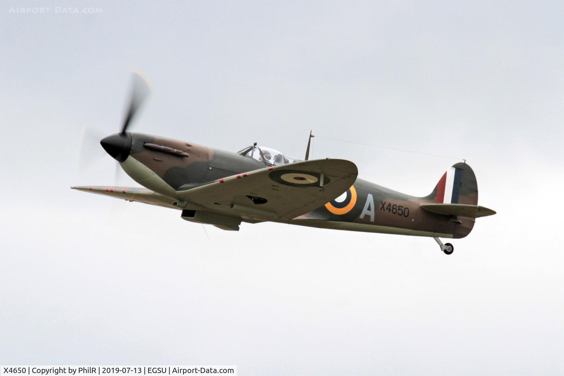X4650, 1940 Supermarine 300 Spitfire Mk1A C/N 6S-75531, X4650 (G-CGUK) 1940 VS Spitfire la Duxford 