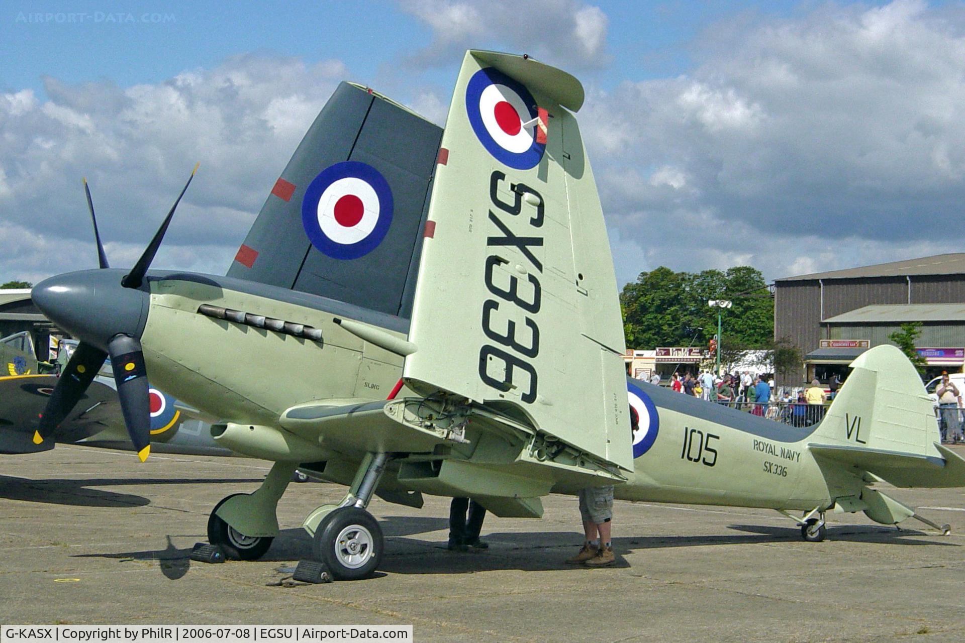 G-KASX, 1946 Supermarine 395 Seafire F.XVII C/N FLWA 25488, SX336 (G-KASX) 1946 VS Seafire XVll RN Flying Legends 