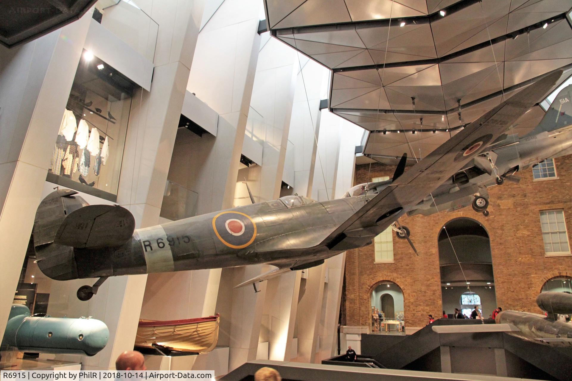 R6915, 1940 Supermarine 300 Spitfire Mk1A C/N 6S/80914, R6915 1940 VS Spitfire 1 IWM Lambeth 