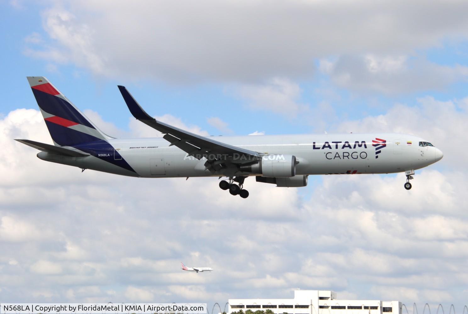 N568LA, 2012 Boeing 767-316/ER C/N 42214, LATAM Cargo 767-300F zx bog, skbo-mia