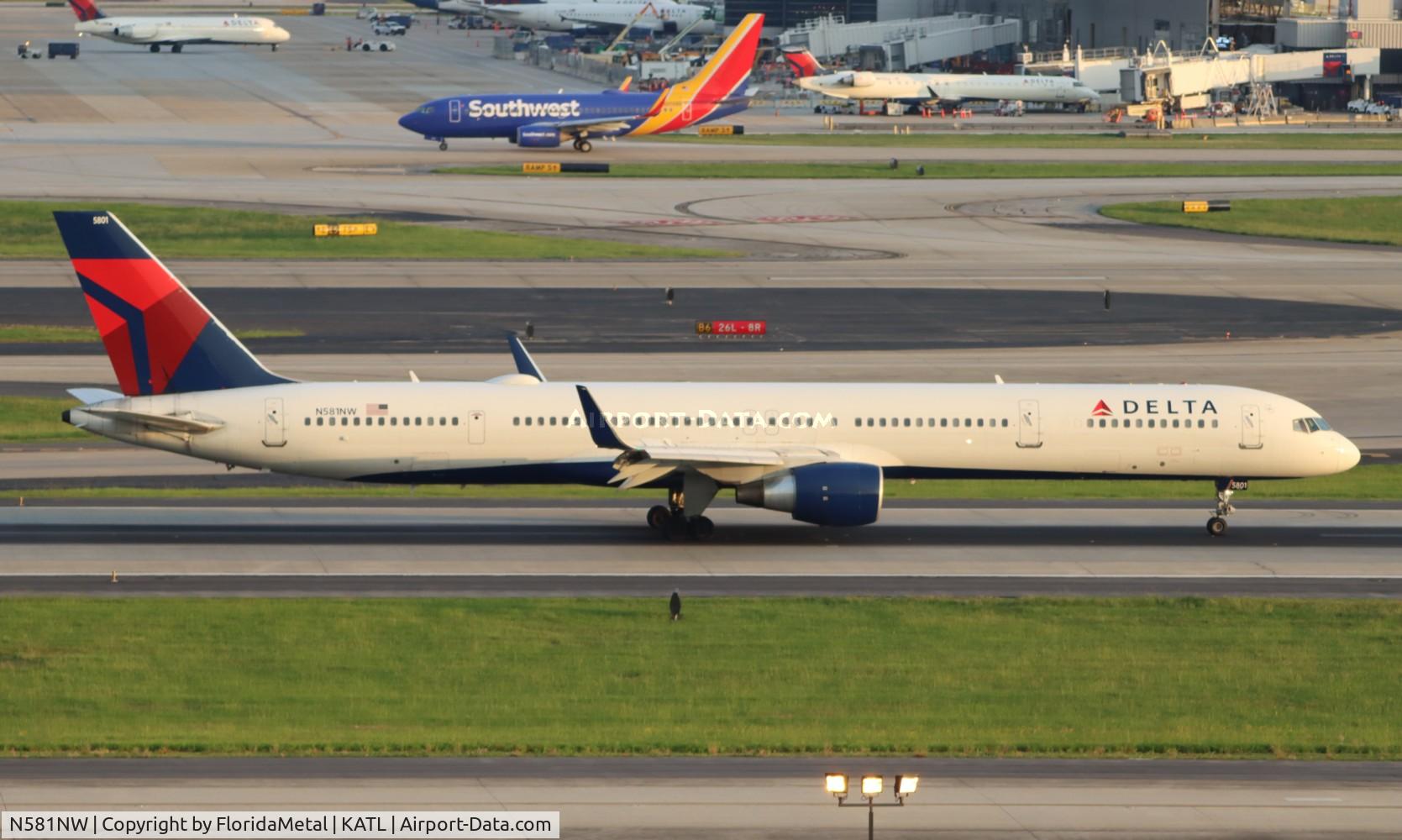 N581NW, 2002 Boeing 757-351 C/N 32982, DAL 753 zx san-atl