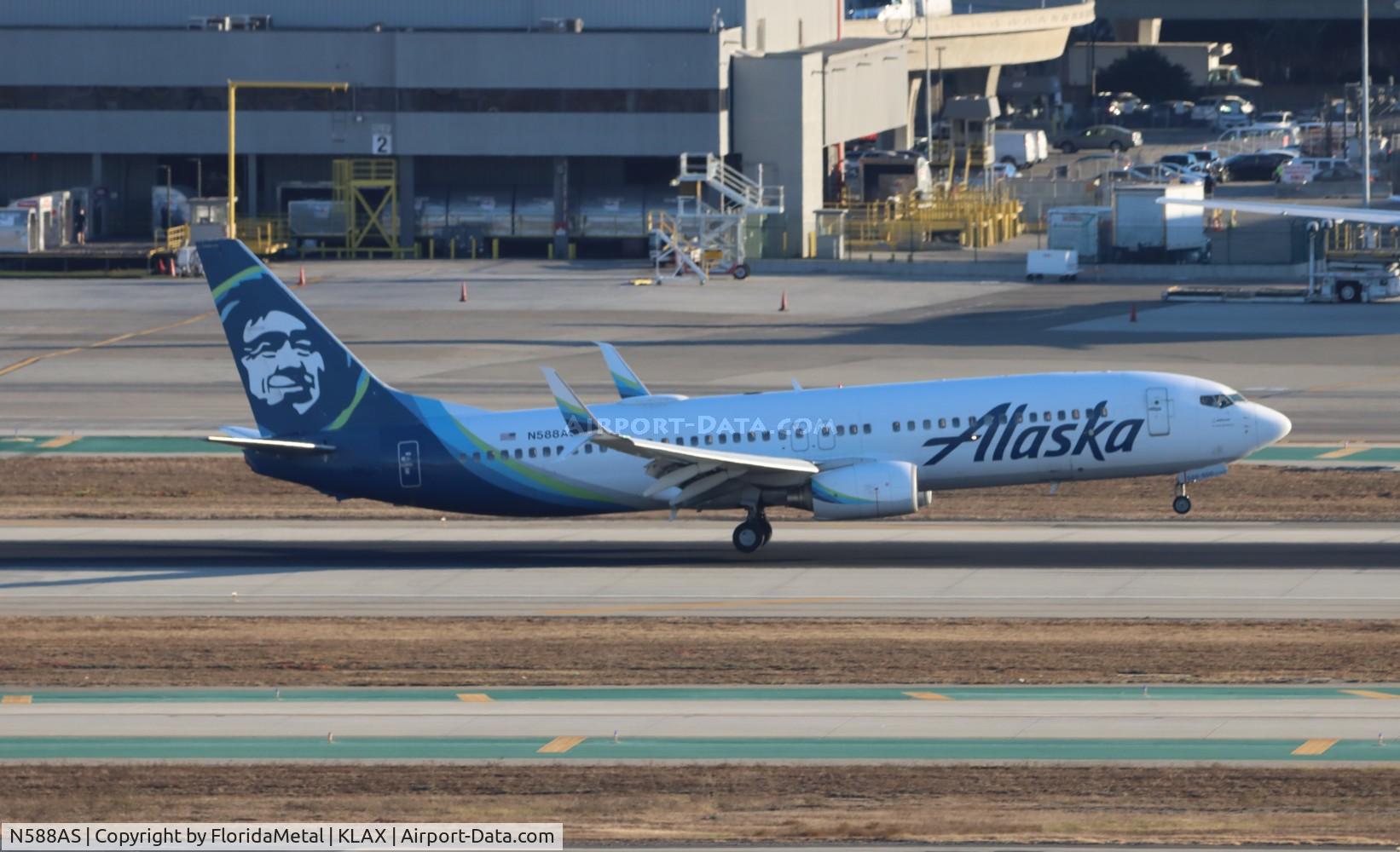 N588AS, 2007 Boeing 737-890 C/N 35685, ASA 738 zx lto, mmlt-lax