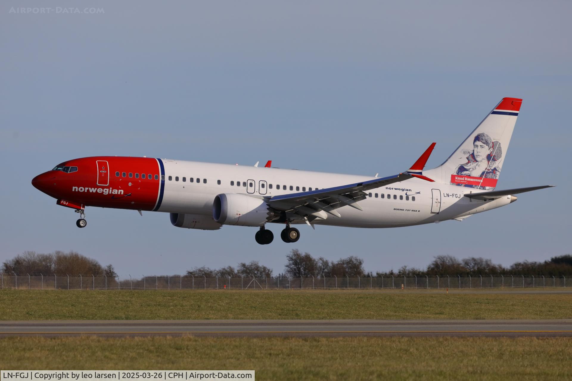 LN-FGJ, 2022 Boeing 737-8 MAX C/N 65903, Copenhagen 26.3.2025