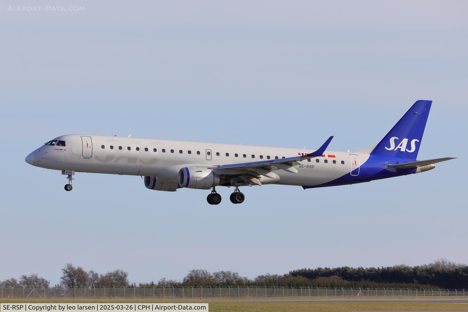 SE-RSP, 2010 Embraer EMB-195LR C/N 19000401, Copenhagen 26.3.2025