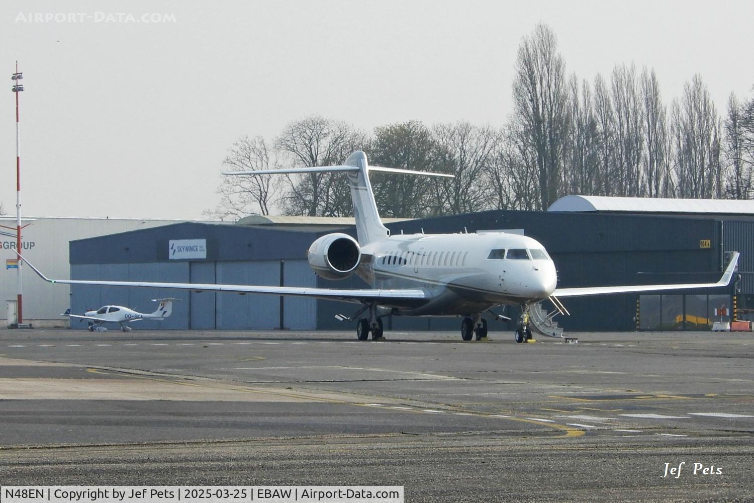 N48EN, 2020 Bombardier BD-700-2A12 Global 7500 C/N 70060, N48EN at Antwerp Airport.