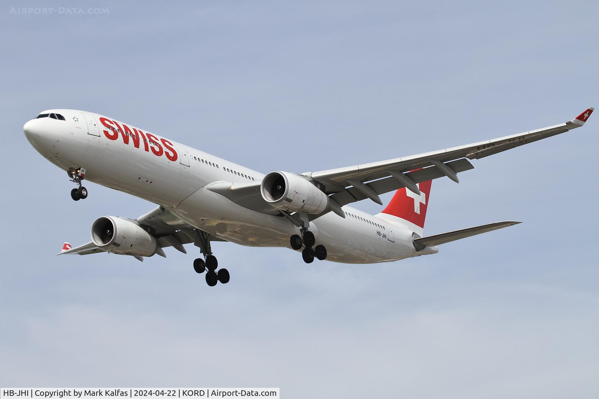 HB-JHI, 2010 Airbus A330-343X C/N 1181, A333 SWISS Airbus A330-343 HB-JHI on approach KORD