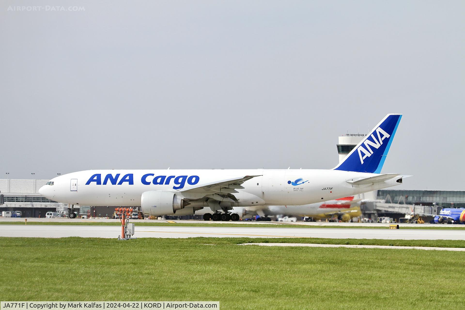 JA771F, 2018 Boeing 777-F C/N 65756, B77L ANA CARGO BOEING 777-200LR JA771F departing 28R KORD