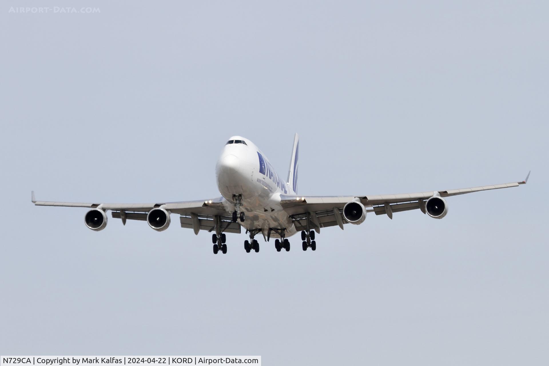 N729CA, 1991 Boeing 747-412/BCF C/N 25068, B744 National Airlines Boeing 747-412/BCF N729CA 28C approch KORD