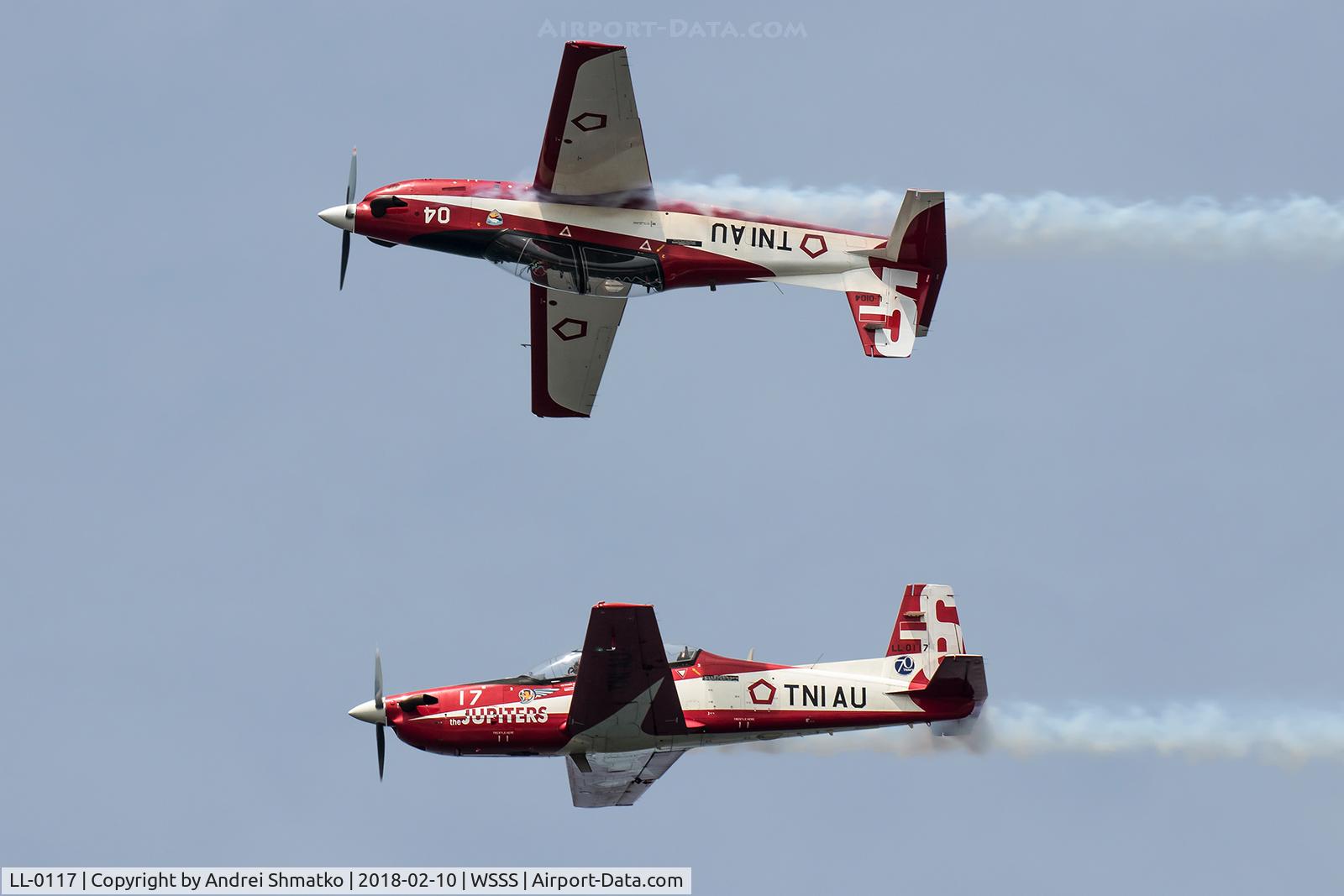 LL-0117, Korean Aerospace Industries KT-1B Woong-Bee C/N Not found, Singapore airshow. Jupiter aerobatic team.