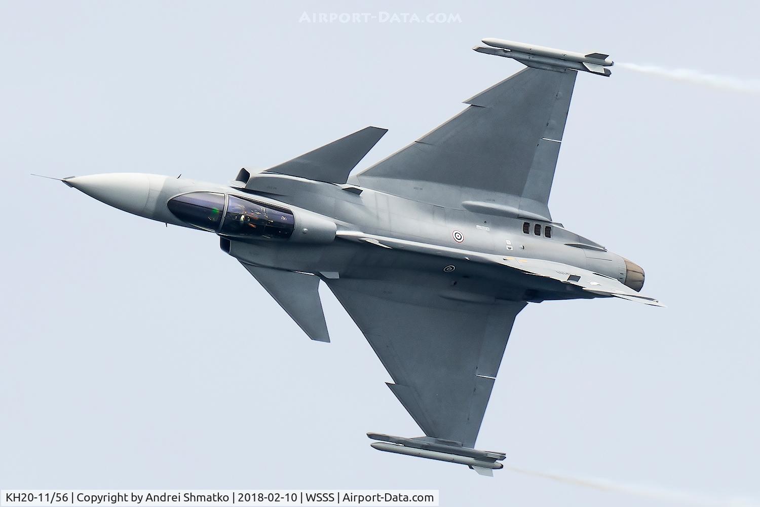 KH20-11/56, Saab JAS 39C Gripen C/N 39407, Singapore airshow.