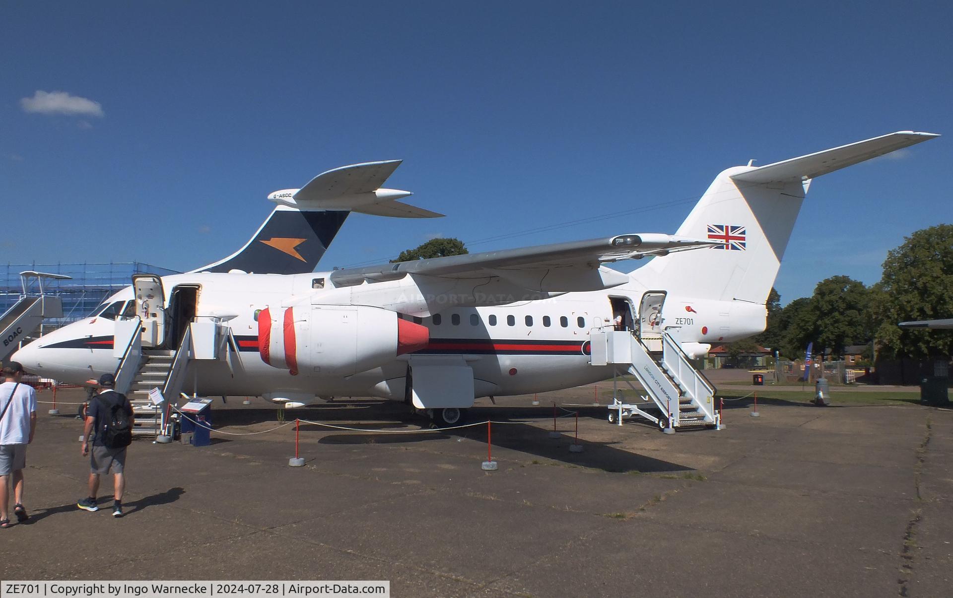 ZE701, 1985 British Aerospace BAe.146 CC.2 C/N E1029, BAe 146 CC2 at the IWM and other collections, Duxford