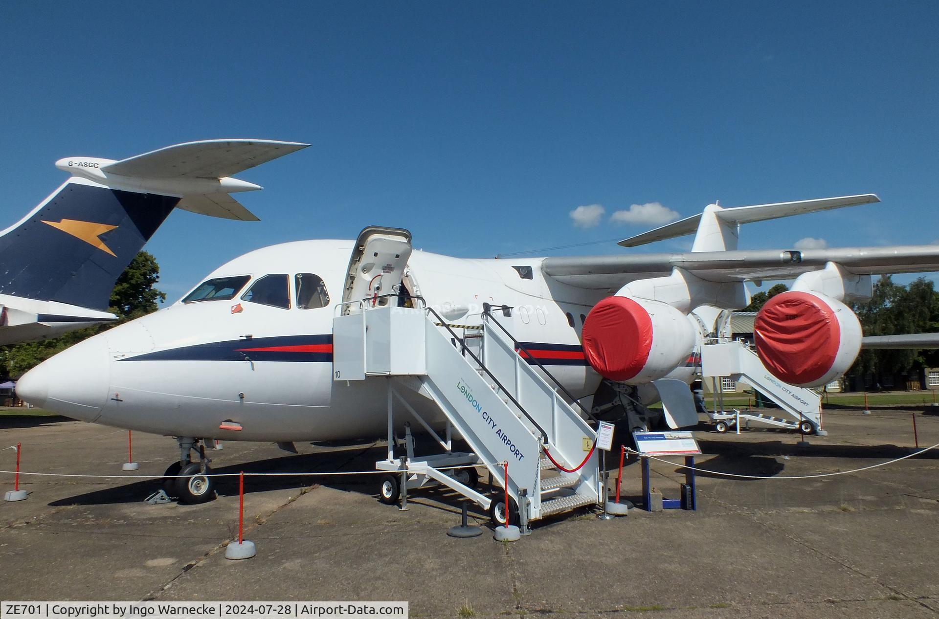 ZE701, 1985 British Aerospace BAe.146 CC.2 C/N E1029, BAe 146 CC2 at the IWM and other collections, Duxford