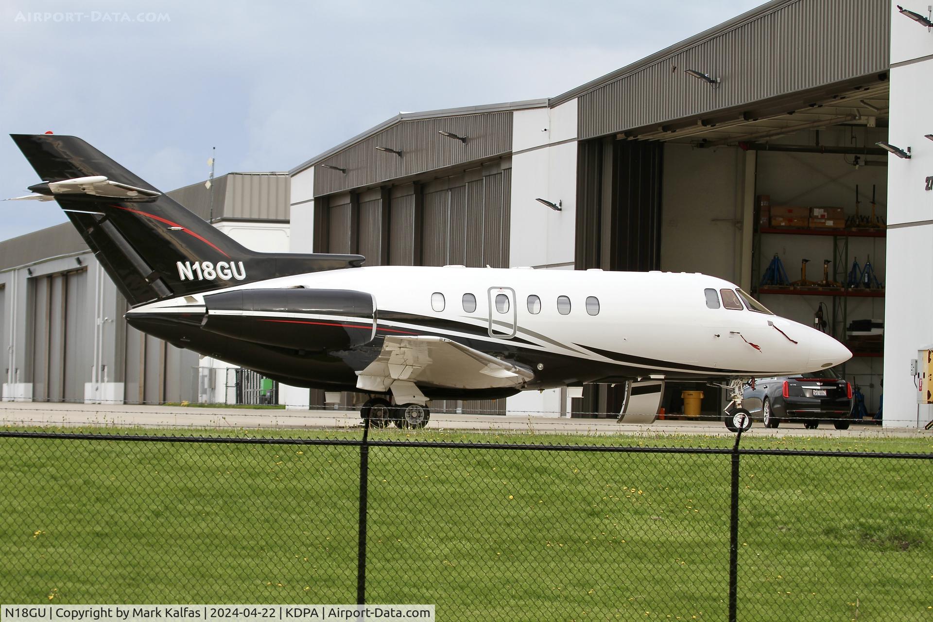N18GU, 2001 Raytheon Hawker 800XP C/N 258522, H25B KNOC LLC Hawker 800XP n18GU at KDPA