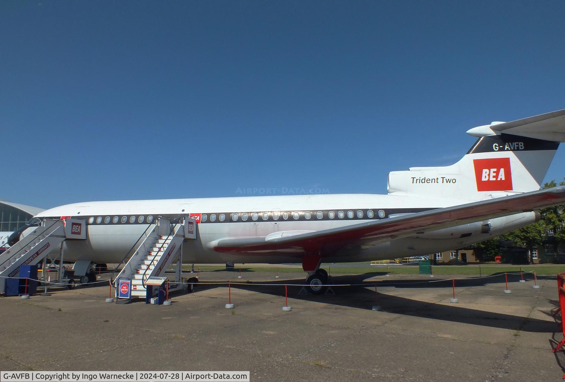 G-AVFB, 1967 Hawker Siddeley HS-121 Trident 2E C/N 2141, Hawker Siddeley HS.121 Trident 2E at the IWM and other collections, Duxford