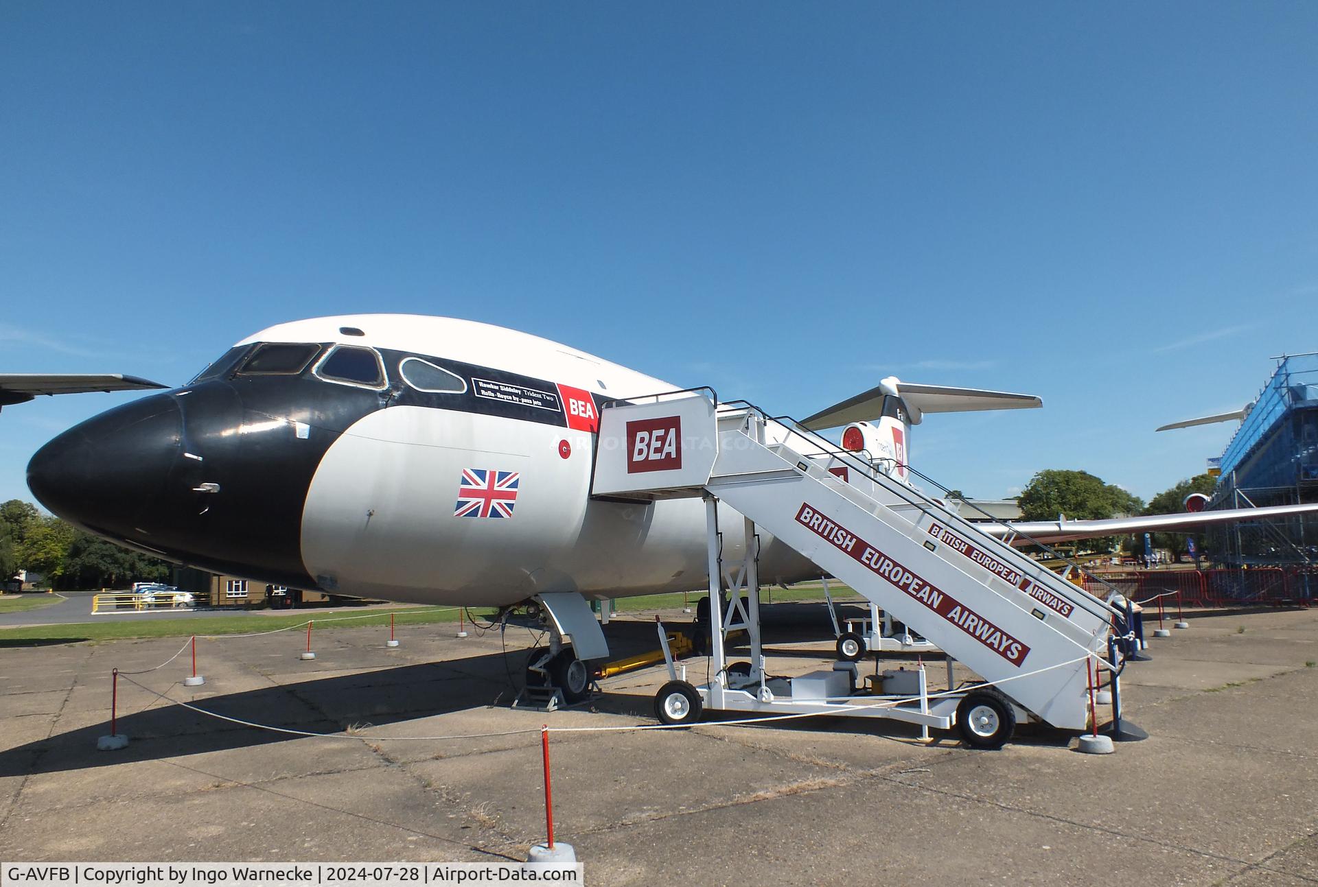 G-AVFB, 1967 Hawker Siddeley HS-121 Trident 2E C/N 2141, Hawker Siddeley HS.121 Trident 2E at the IWM and other collections, Duxford