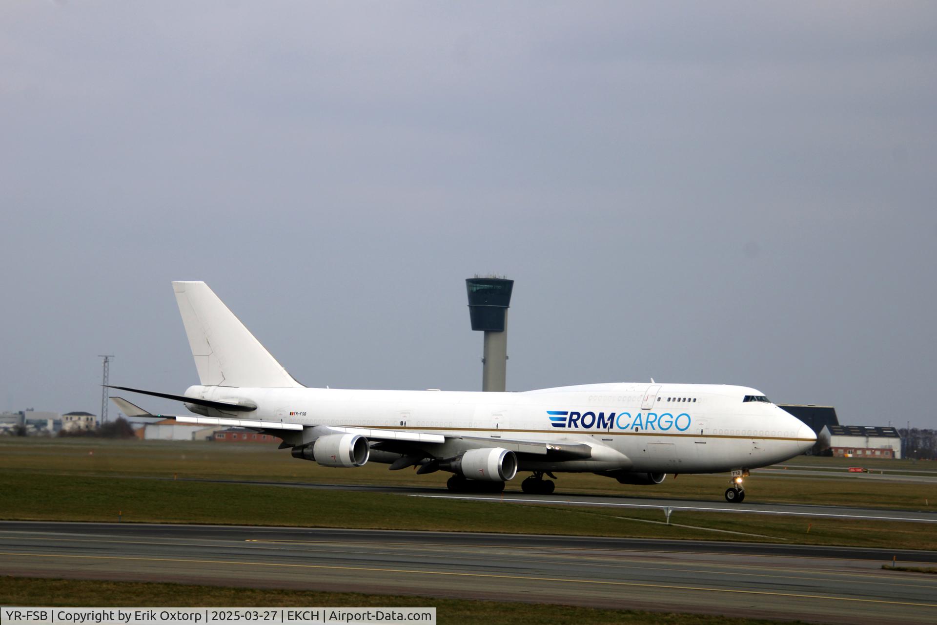 YR-FSB, 1992 Boeing 747-45E(BDSF) C/N 27063, YR-FSB taking off rw 22R