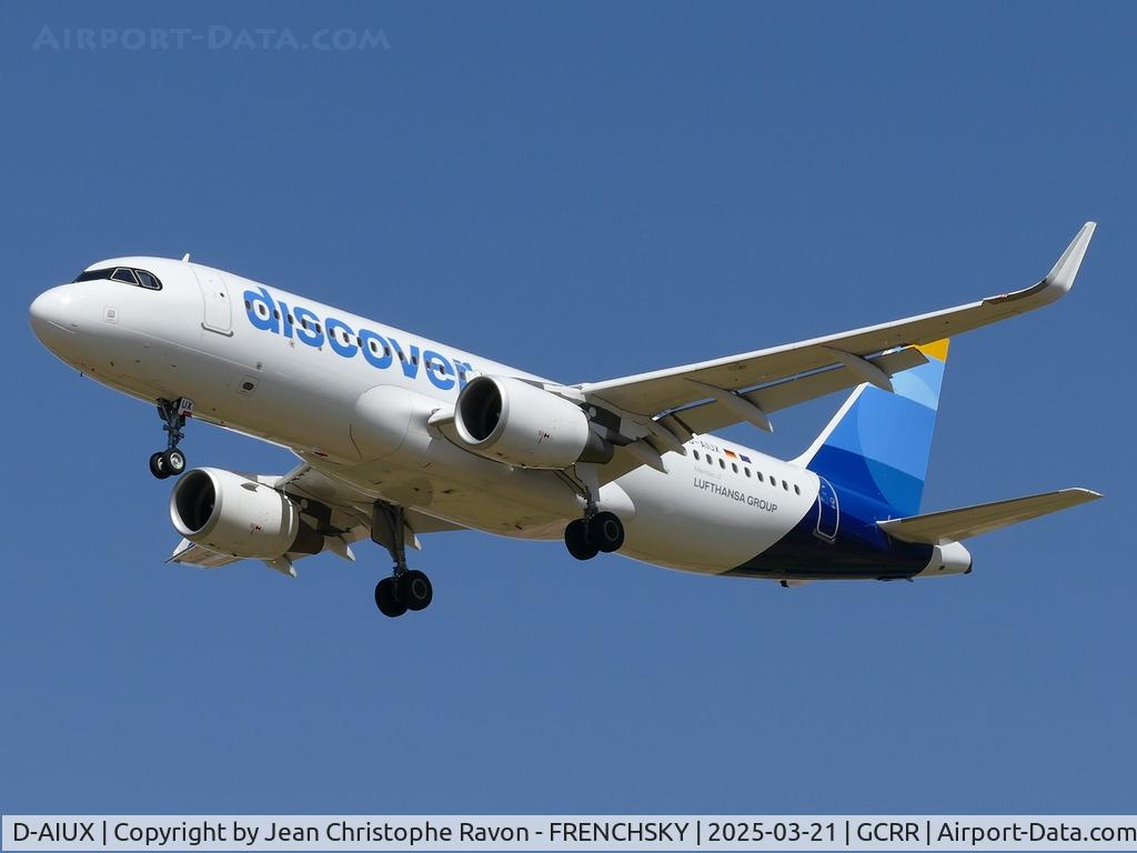 D-AIUX, 2016 Airbus A320-214 C/N 7256, Frankfurt (FRA)	Lanzarote (ACE)	4Y308