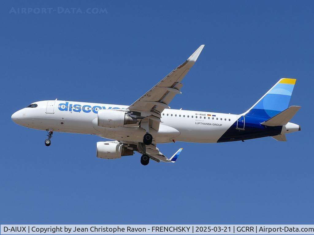 D-AIUX, 2016 Airbus A320-214 C/N 7256, Frankfurt (FRA)	Lanzarote (ACE)	4Y308