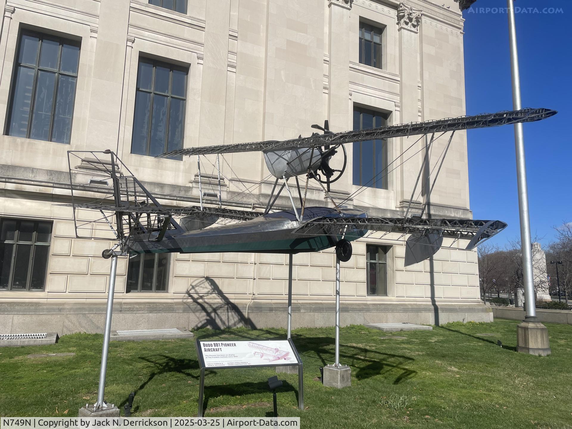 N749N, Budd BB-1 Pioneer C/N Unknown, Franklin Institute, Philadelphia