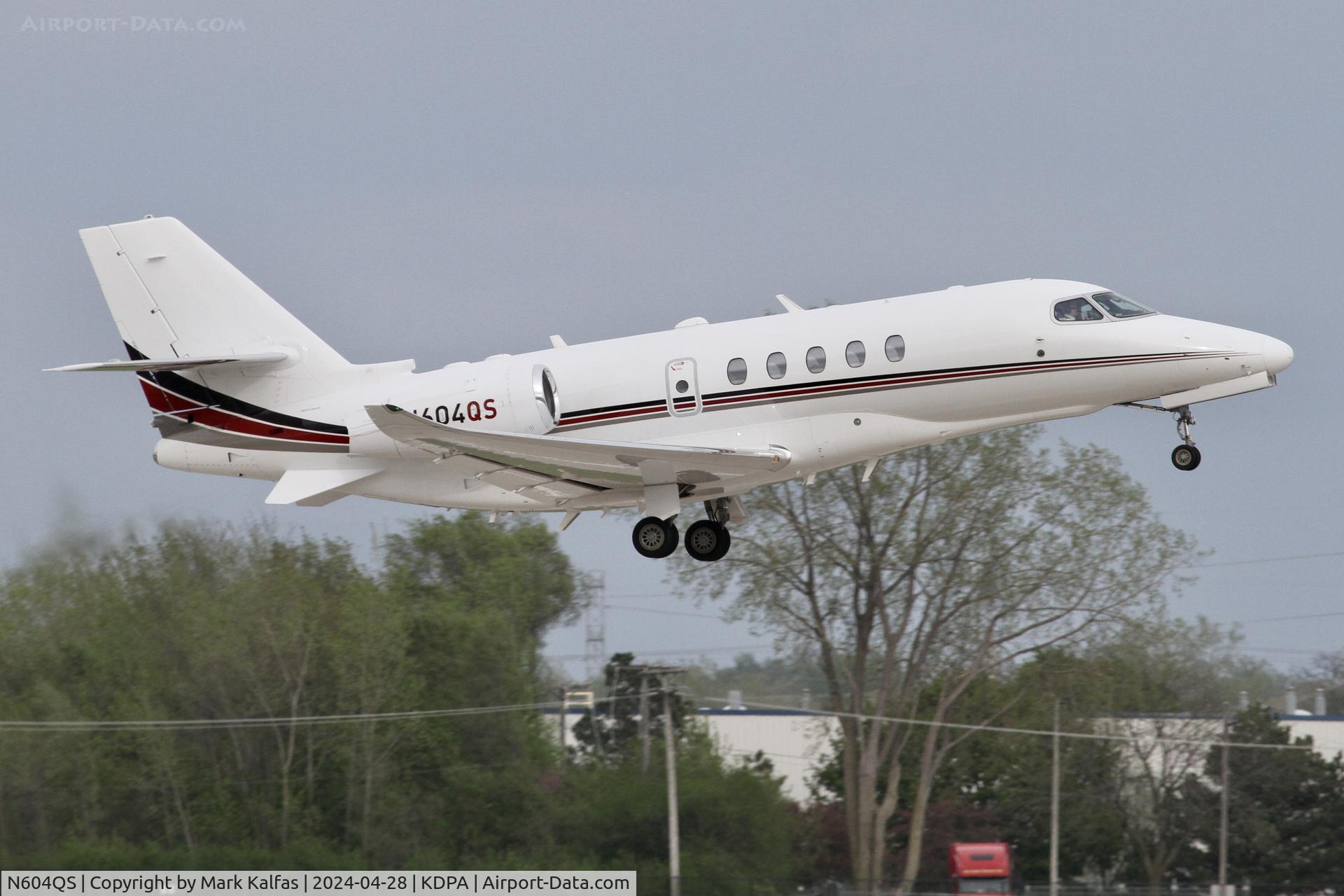 N604QS, 2001 Cessna 560XL Citation Excel C/N 560-5204, C56X NETJETS Cessna 680A Citation Latitude N604QS departing 20R KDPA