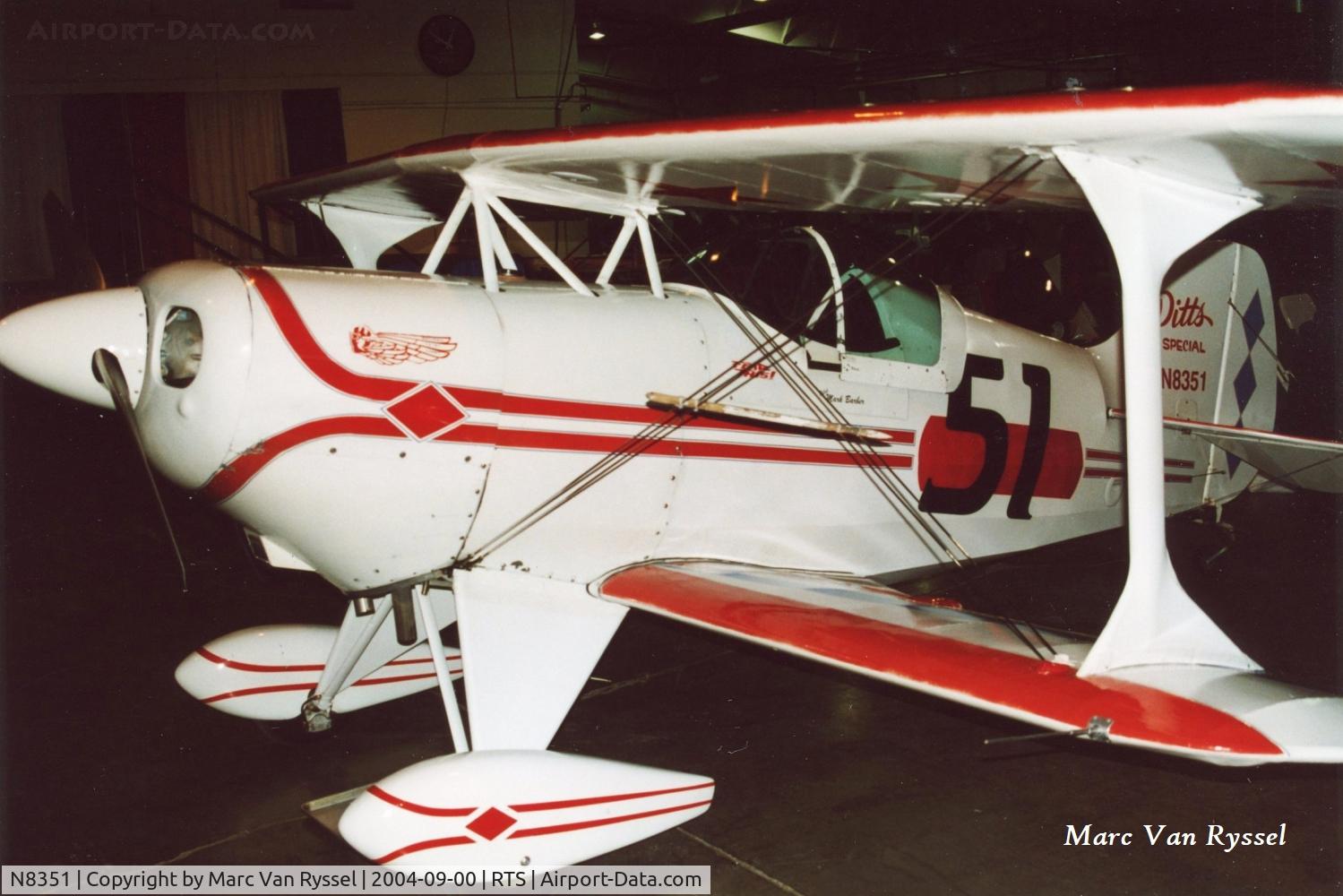 N8351, 1972 Pitts S-1C Special C/N 314F210, N8351 race #51 at Reno Air Races 2004, pilot was Mark Barber.