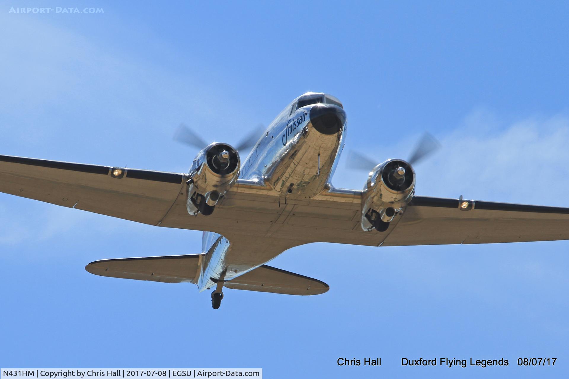 N431HM, 1943 Douglas DC-3C-S1C3G (C-47A) C/N 9995, Duxford Flying Legends 2017