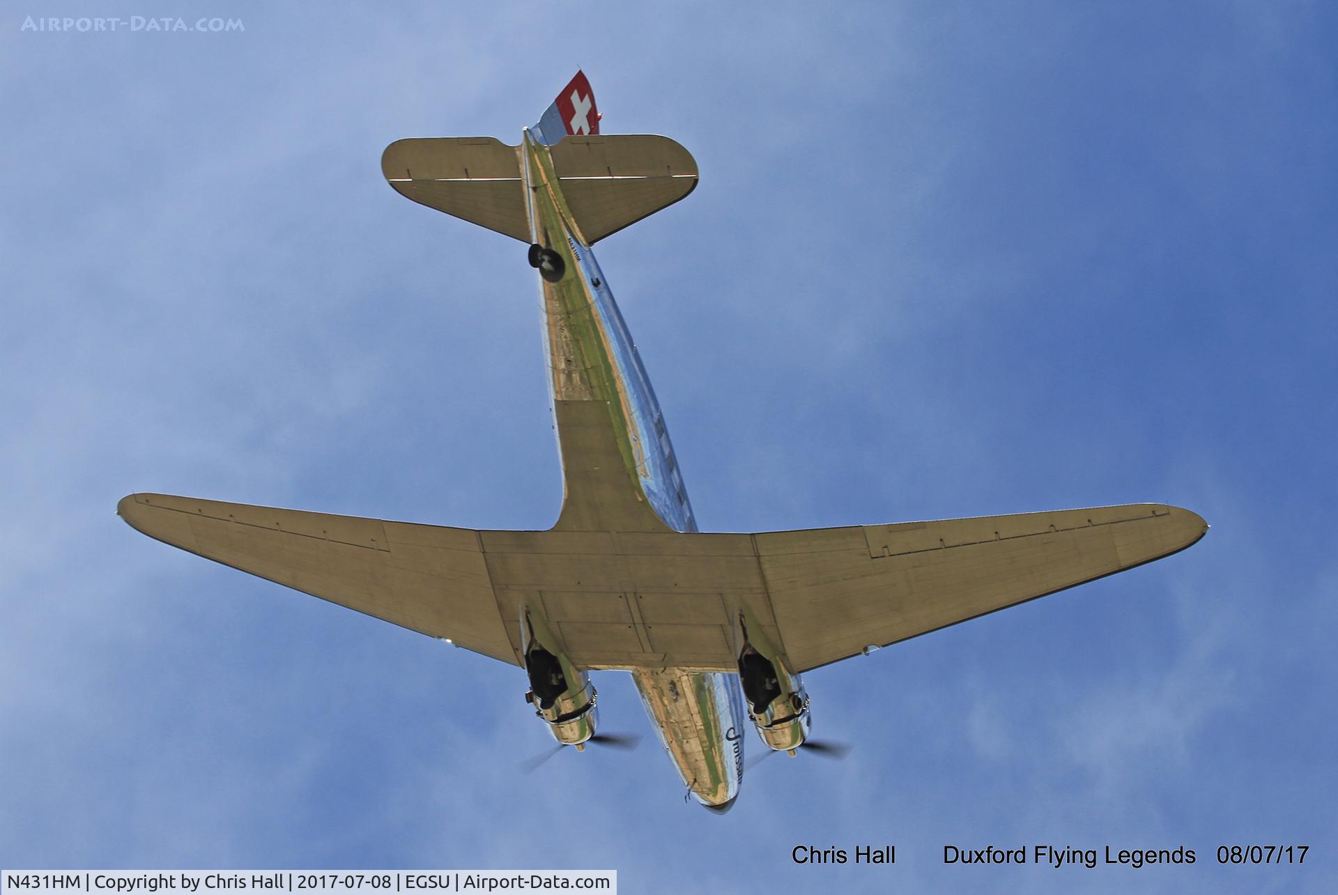 N431HM, 1943 Douglas DC-3C-S1C3G (C-47A) C/N 9995, Duxford Flying Legends 2017