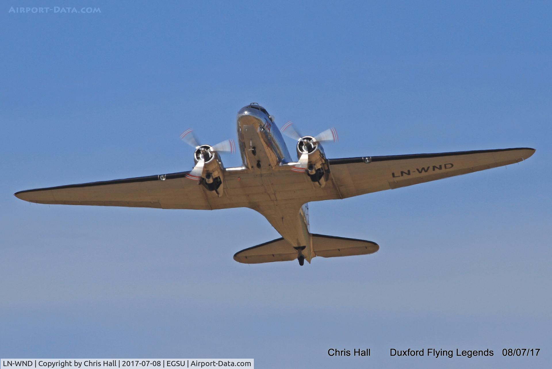 LN-WND, 1943 Douglas C-53D-DO Skytrooper (DC-3A) C/N 11750, Duxford Flying Legends 2017