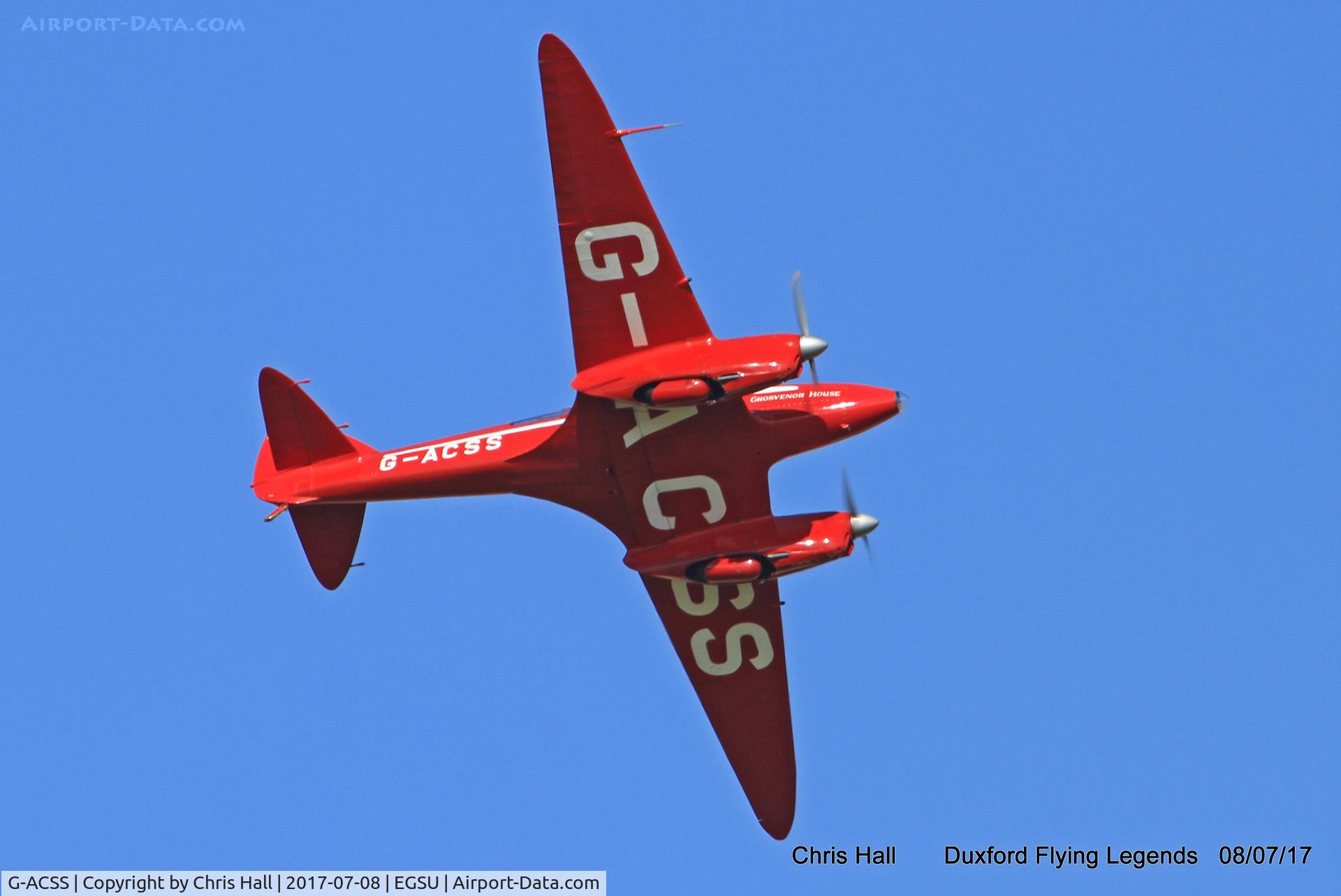 G-ACSS, 1934 De Havilland DH-88 Comet C/N 1996, Duxford Flying Legends 2017