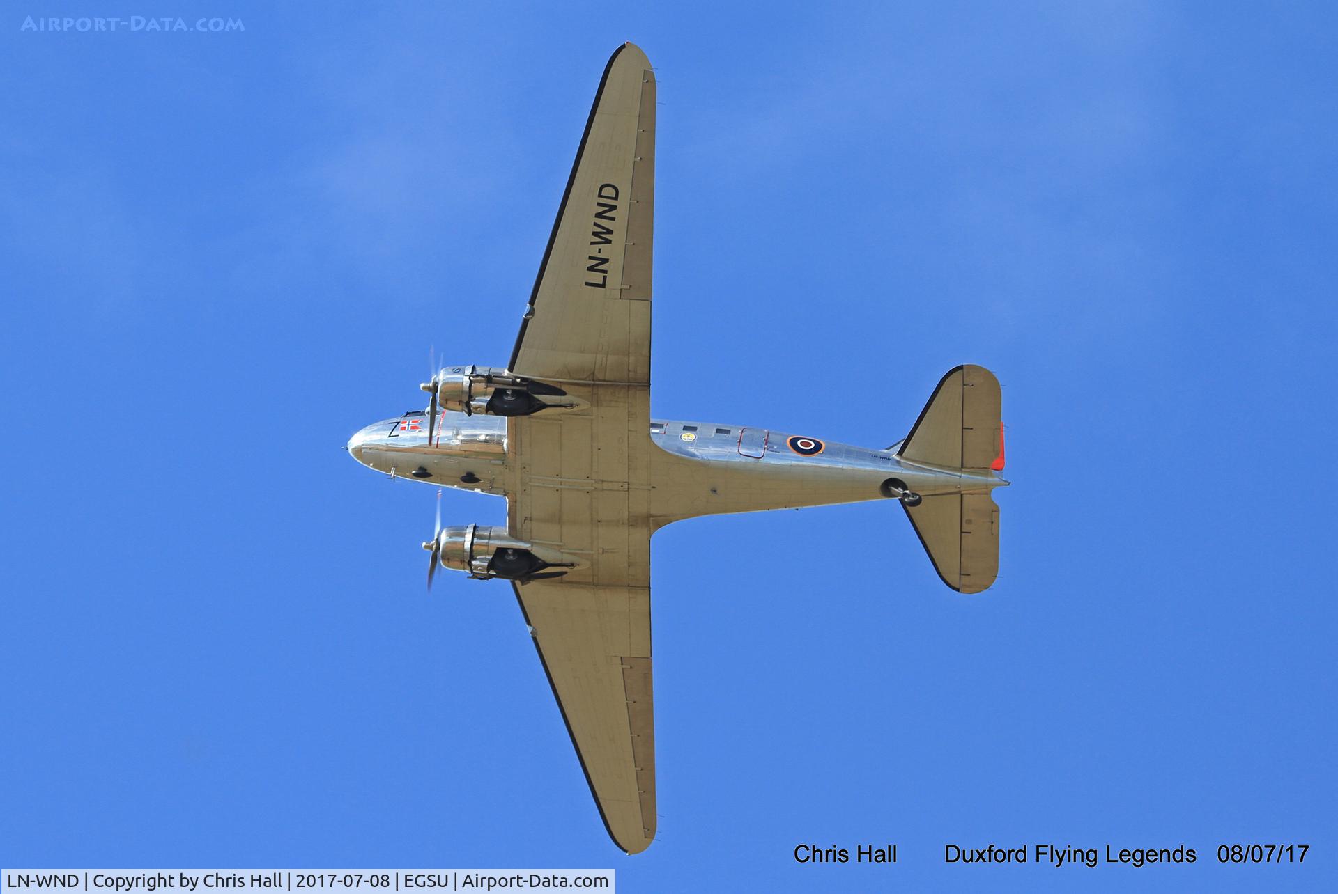 LN-WND, 1943 Douglas C-53D-DO Skytrooper (DC-3A) C/N 11750, Duxford Flying Legends 2017