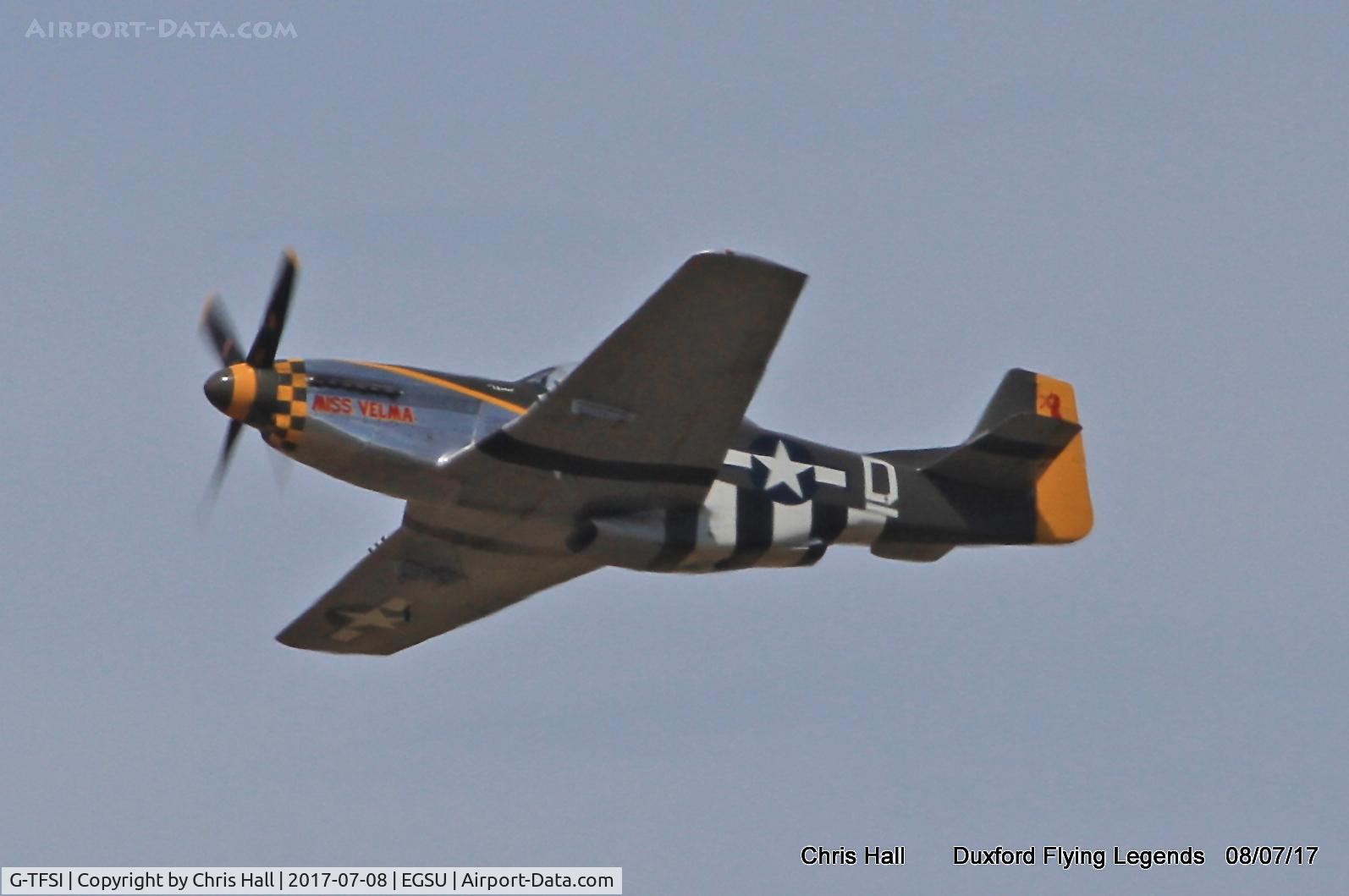 G-TFSI, 1944 North American TF-51D Mustang C/N 124-44703, Duxford Flying Legends 2017