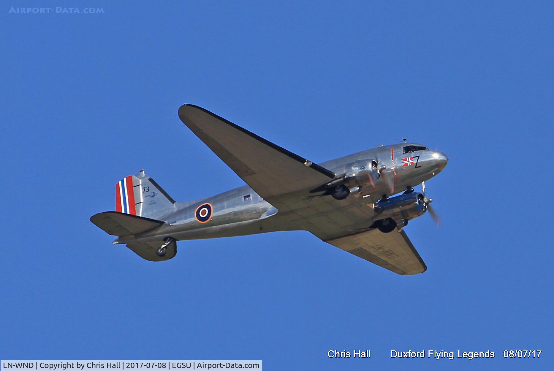 LN-WND, 1943 Douglas C-53D-DO Skytrooper (DC-3A) C/N 11750, Duxford Flying Legends 2017