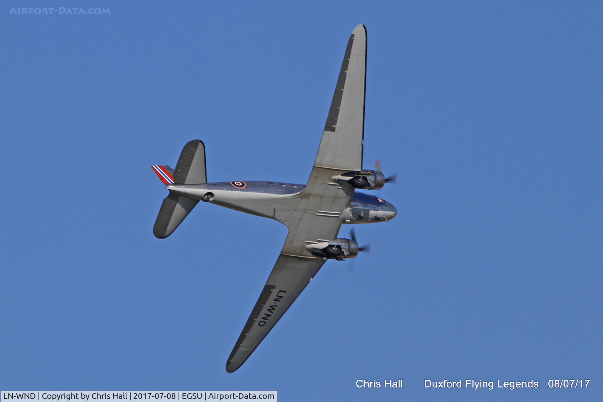 LN-WND, 1943 Douglas C-53D-DO Skytrooper (DC-3A) C/N 11750, Duxford Flying Legends 2017
