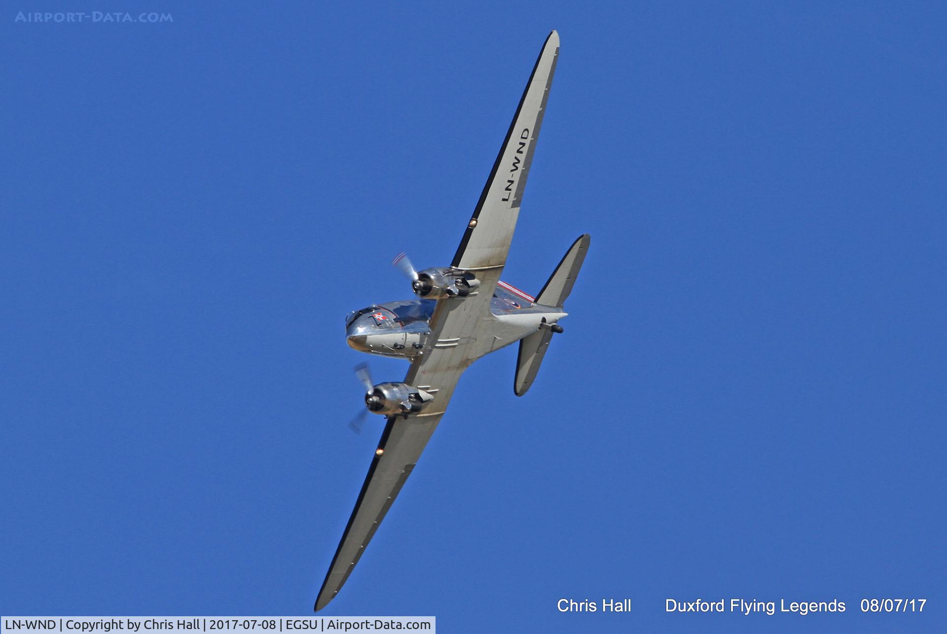 LN-WND, 1943 Douglas C-53D-DO Skytrooper (DC-3A) C/N 11750, Duxford Flying Legends 2017