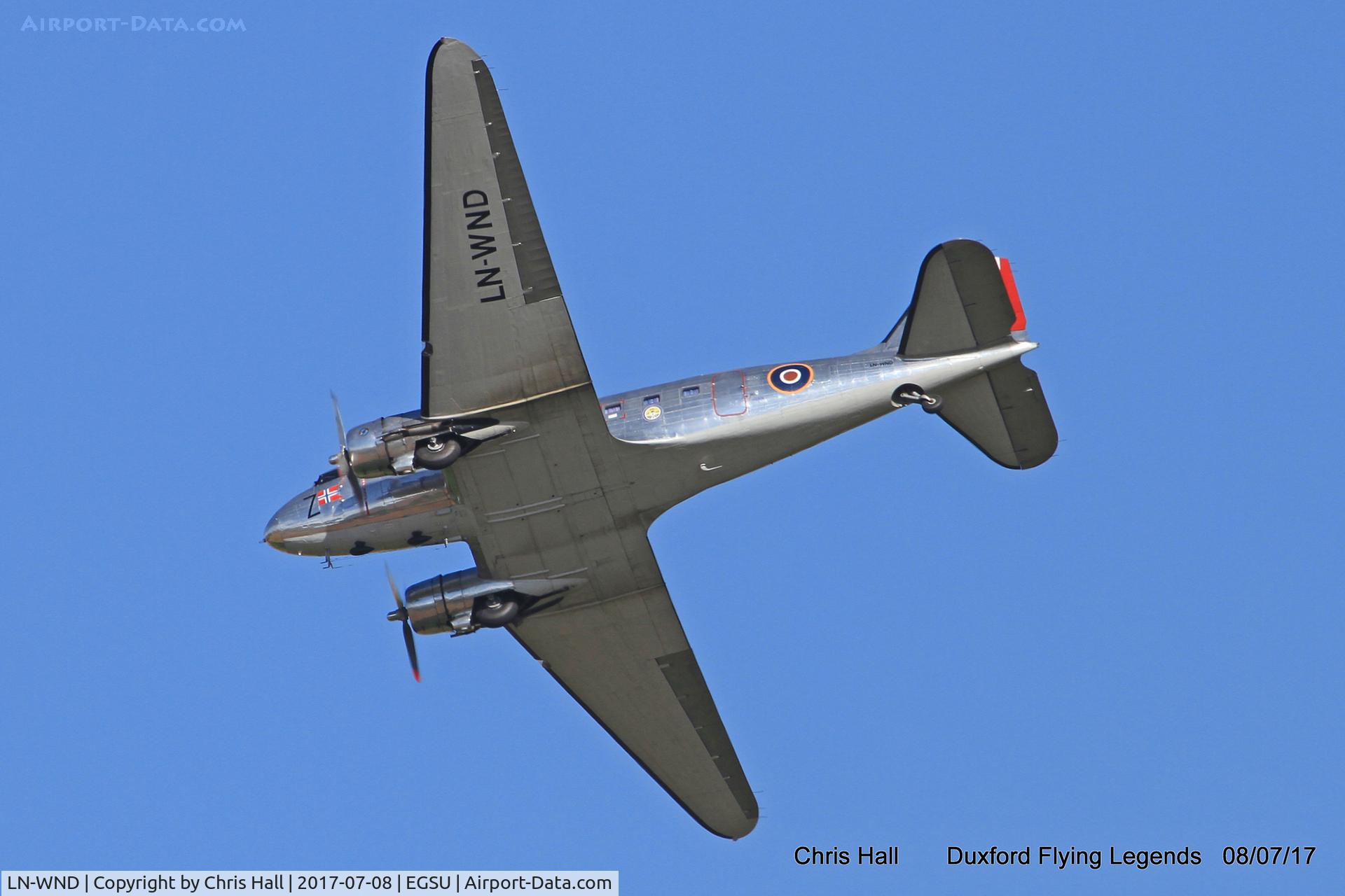 LN-WND, 1943 Douglas C-53D-DO Skytrooper (DC-3A) C/N 11750, Duxford Flying Legends 2017
