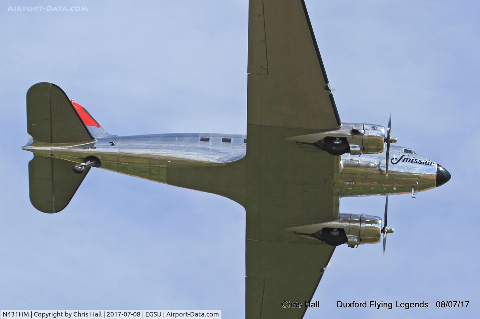 N431HM, 1943 Douglas DC-3C-S1C3G (C-47A) C/N 9995, Duxford Flying Legends 2017