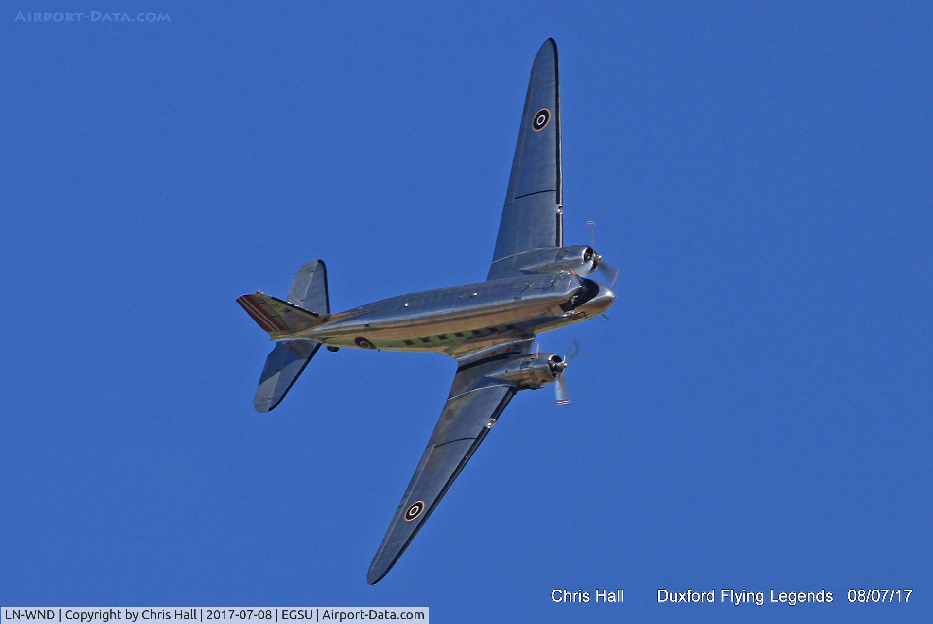 LN-WND, 1943 Douglas C-53D-DO Skytrooper (DC-3A) C/N 11750, Duxford Flying Legends 2017