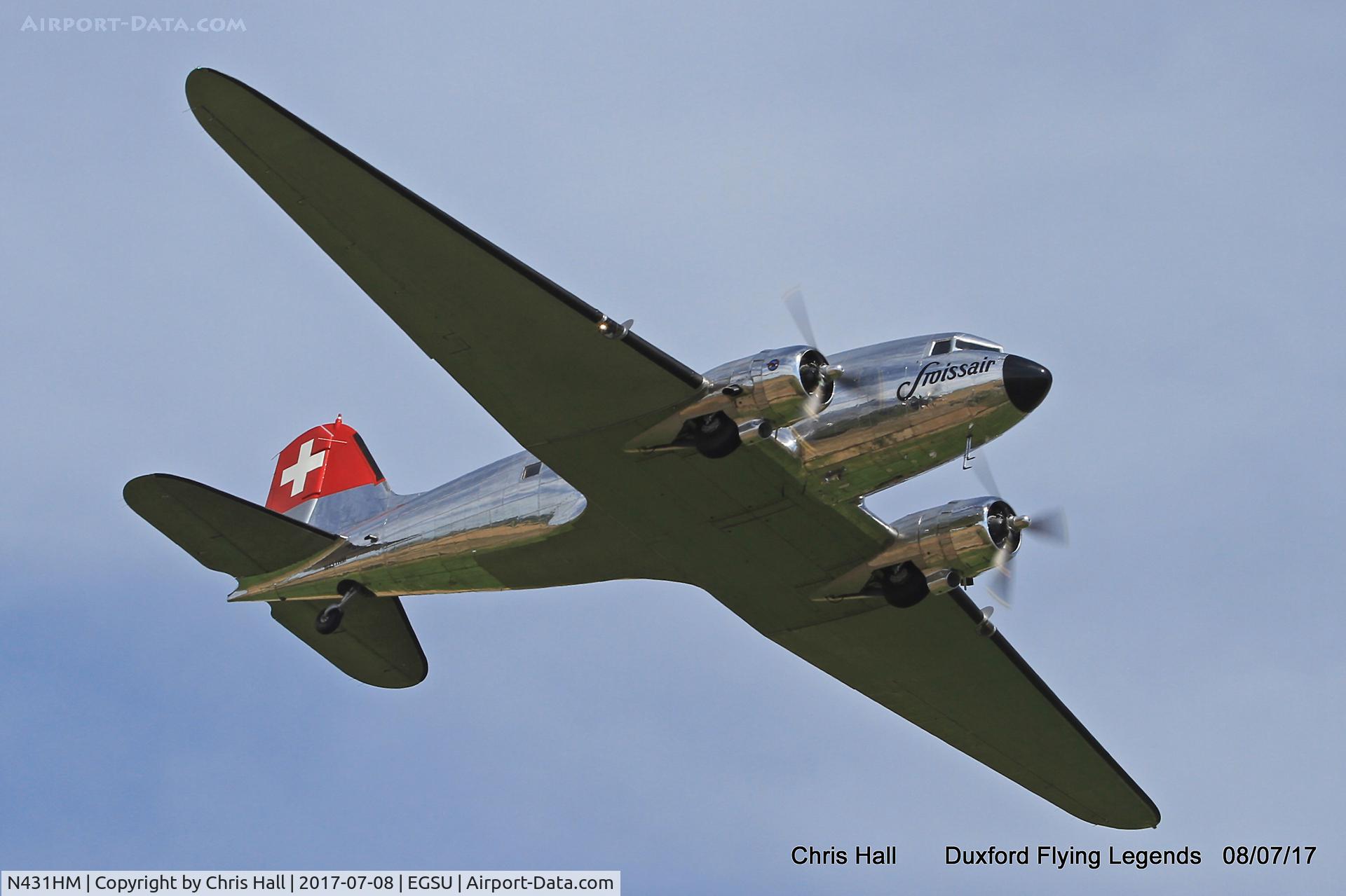 N431HM, 1943 Douglas DC-3C-S1C3G (C-47A) C/N 9995, Duxford Flying Legends 2017
