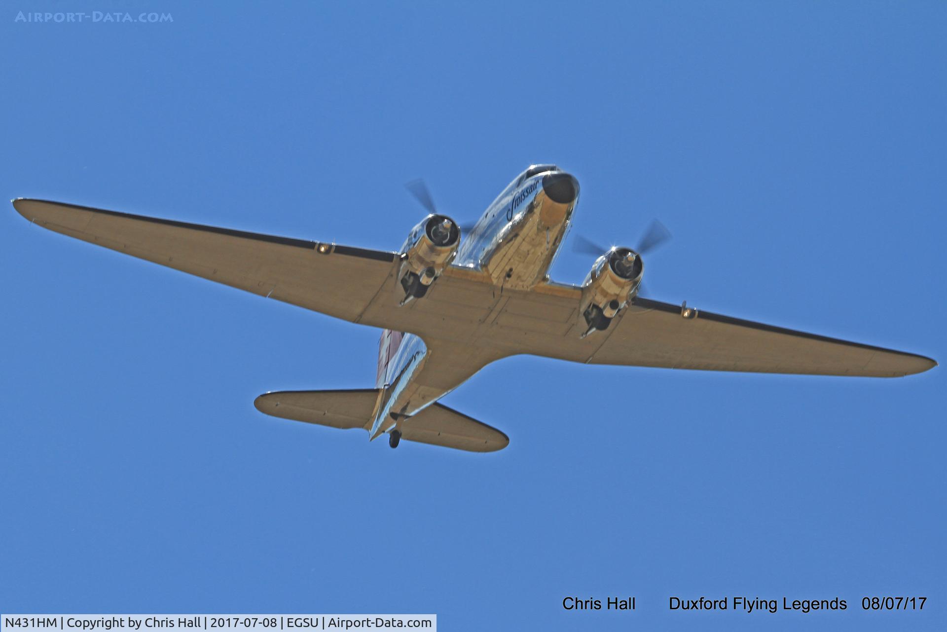 N431HM, 1943 Douglas DC-3C-S1C3G (C-47A) C/N 9995, Duxford Flying Legends 2017