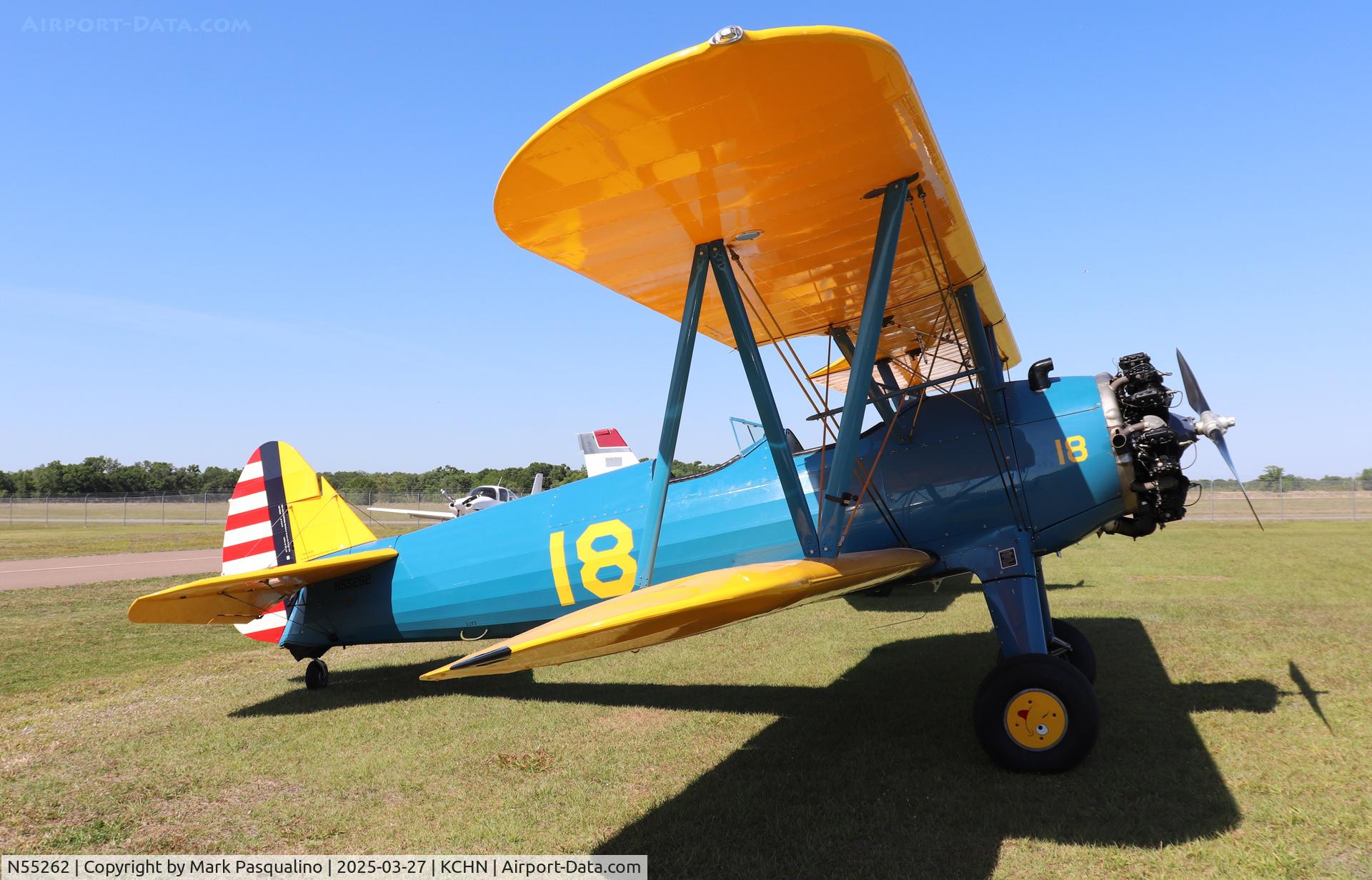 N55262, 1943 Boeing A75N1(PT17) C/N 75-4805, Stearman